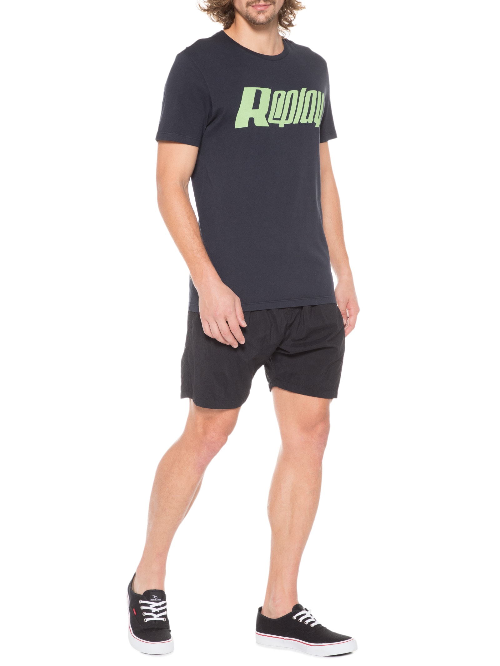 Camiseta Masculina Summer Color Azul Replay