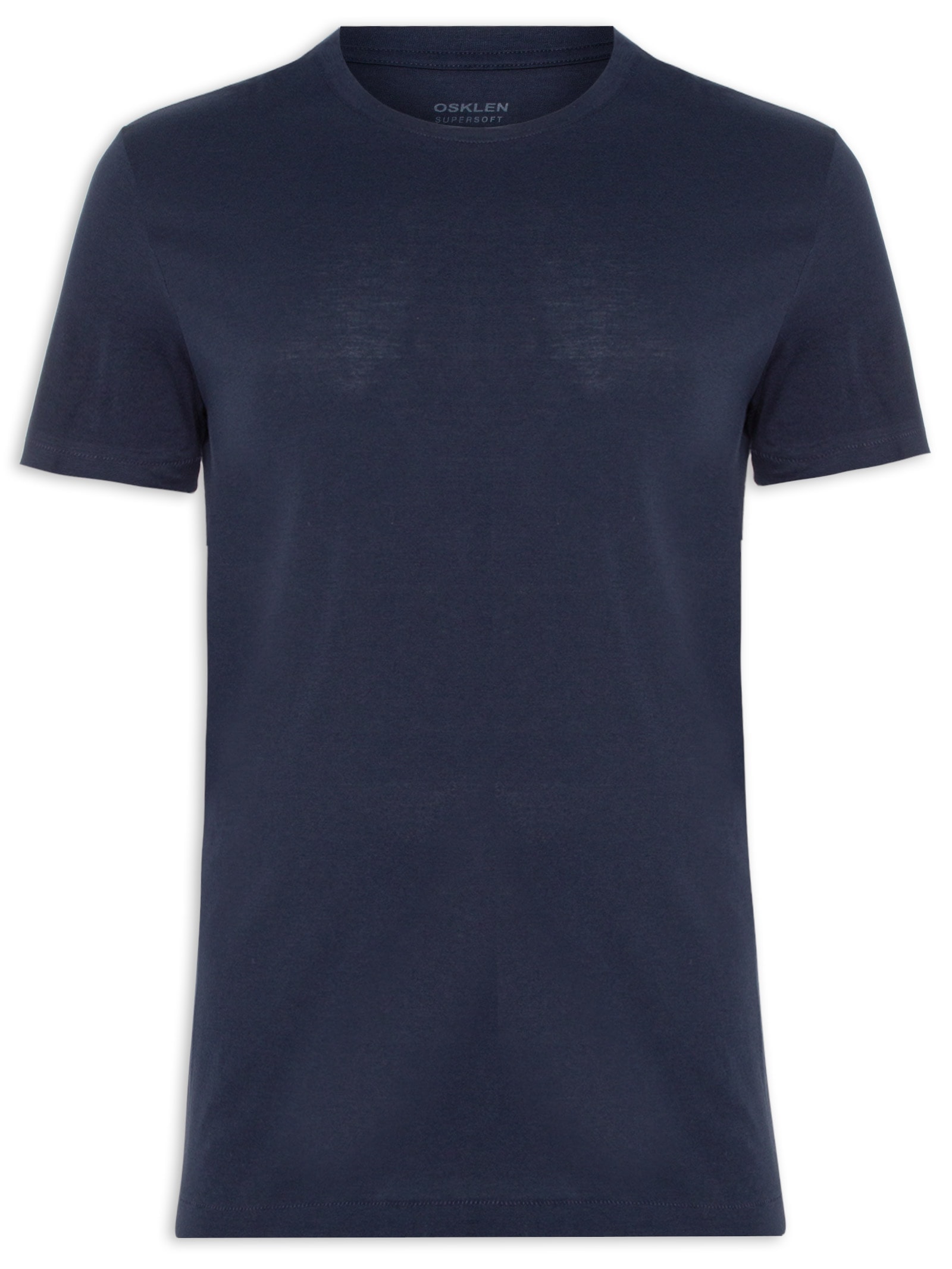 Camiseta Masculina Supersoft Color Manga Curta Azul Osklen