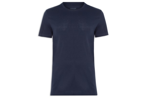 Camiseta Masculina Supersoft Color Manga Curta - Azul