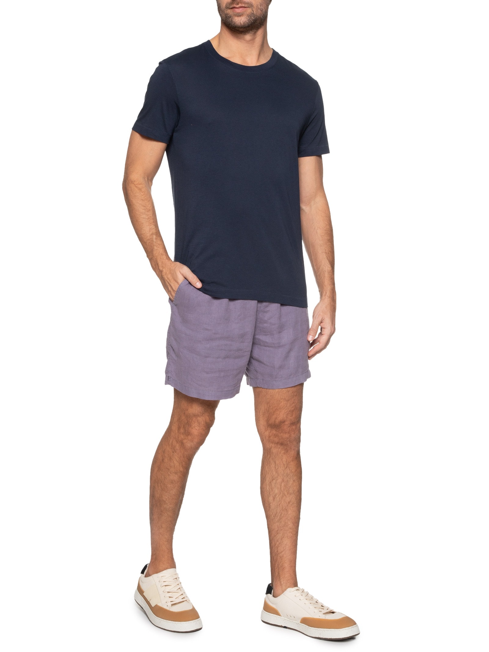 Camiseta Masculina Supersoft Color Manga Curta Azul Osklen