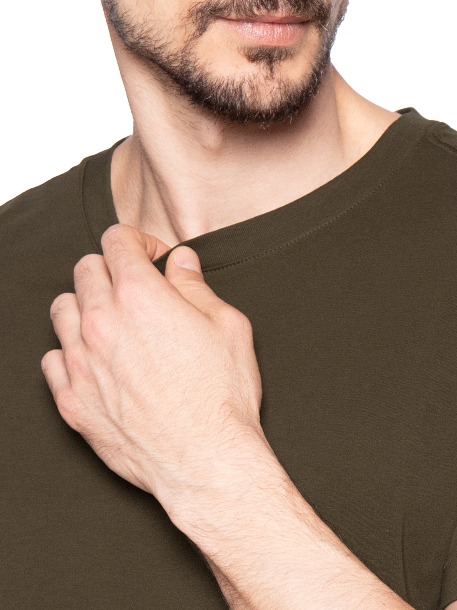 Camiseta Masculina Supersoft Color Manga Curta Marrom Osklen