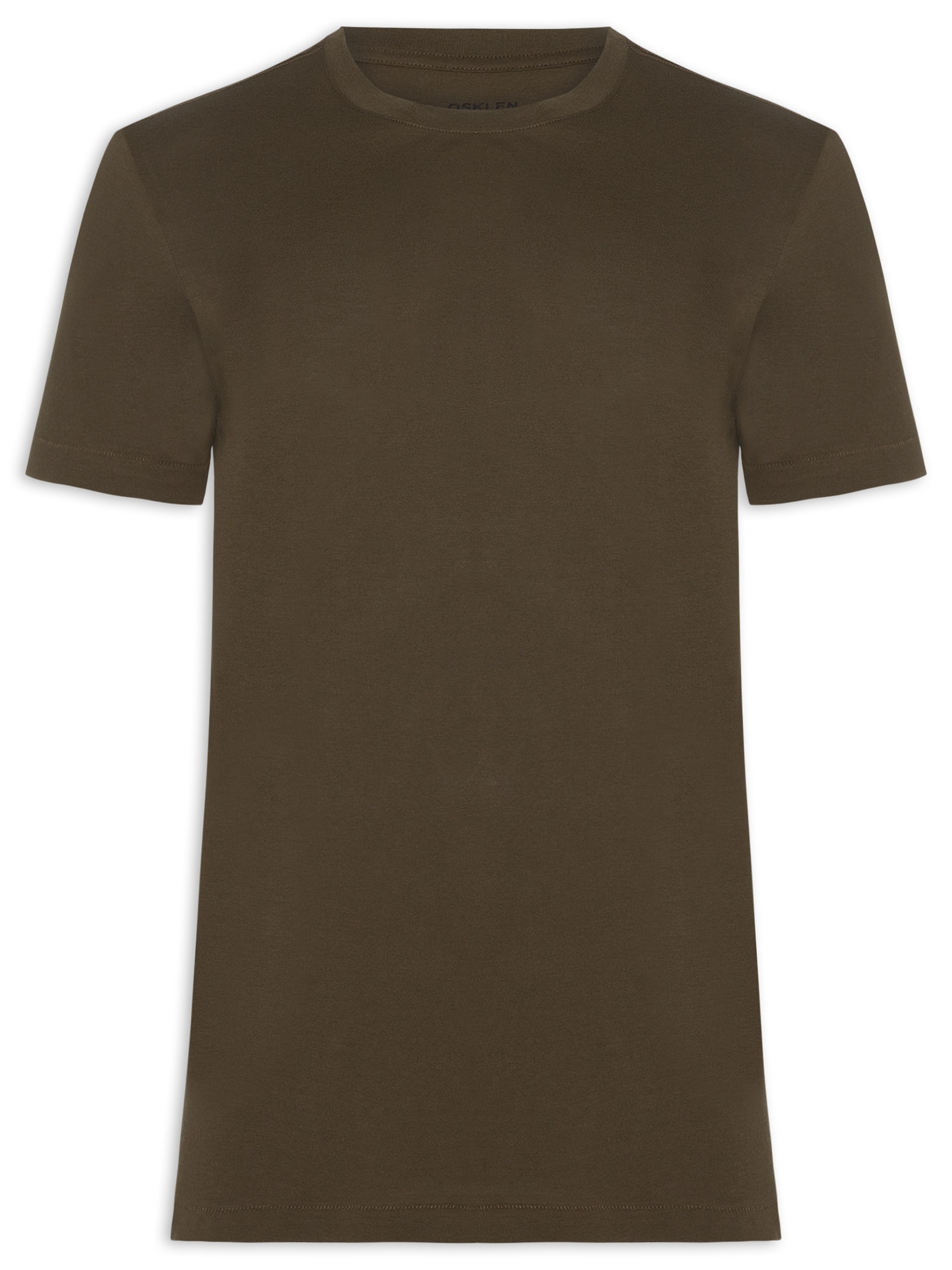 Camiseta Masculina Supersoft Color Manga Curta Marrom Osklen