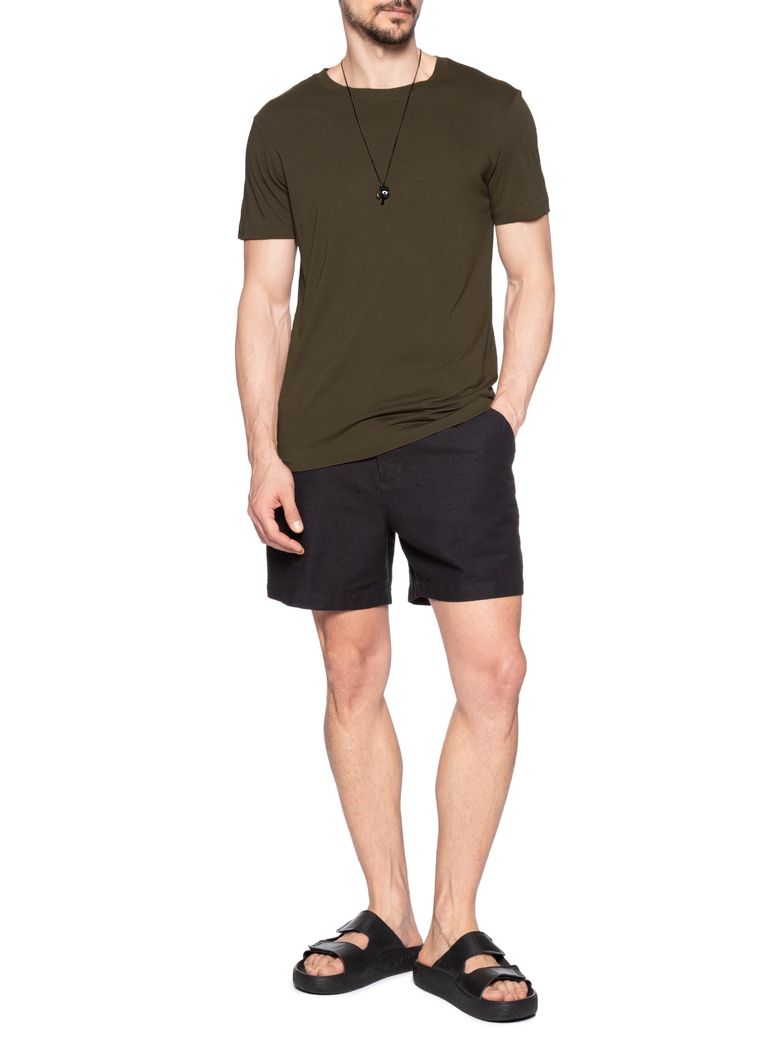 Camiseta Masculina Supersoft Color Manga Curta Marrom Osklen