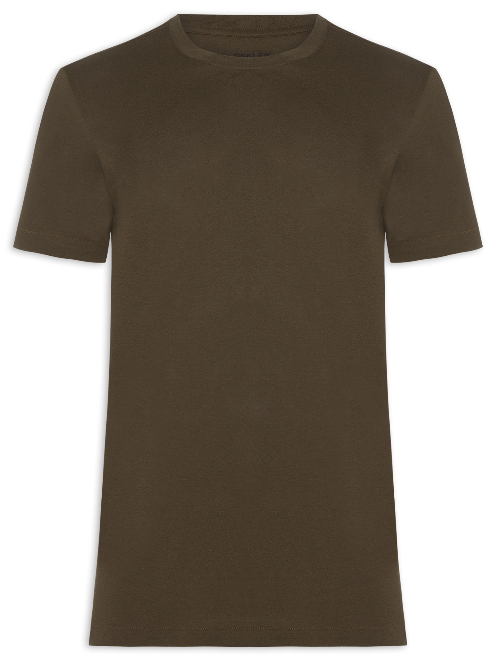 Camiseta Masculina Supersoft Color Manga Curta Marrom Osklen