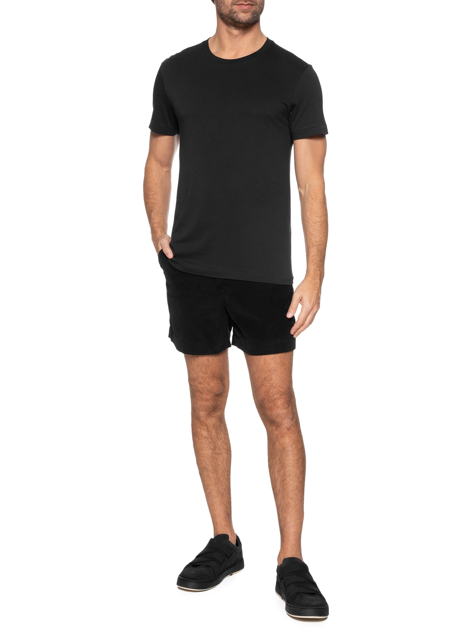 Camiseta Masculina Supersoft Color Manga Curta Preto Osklen