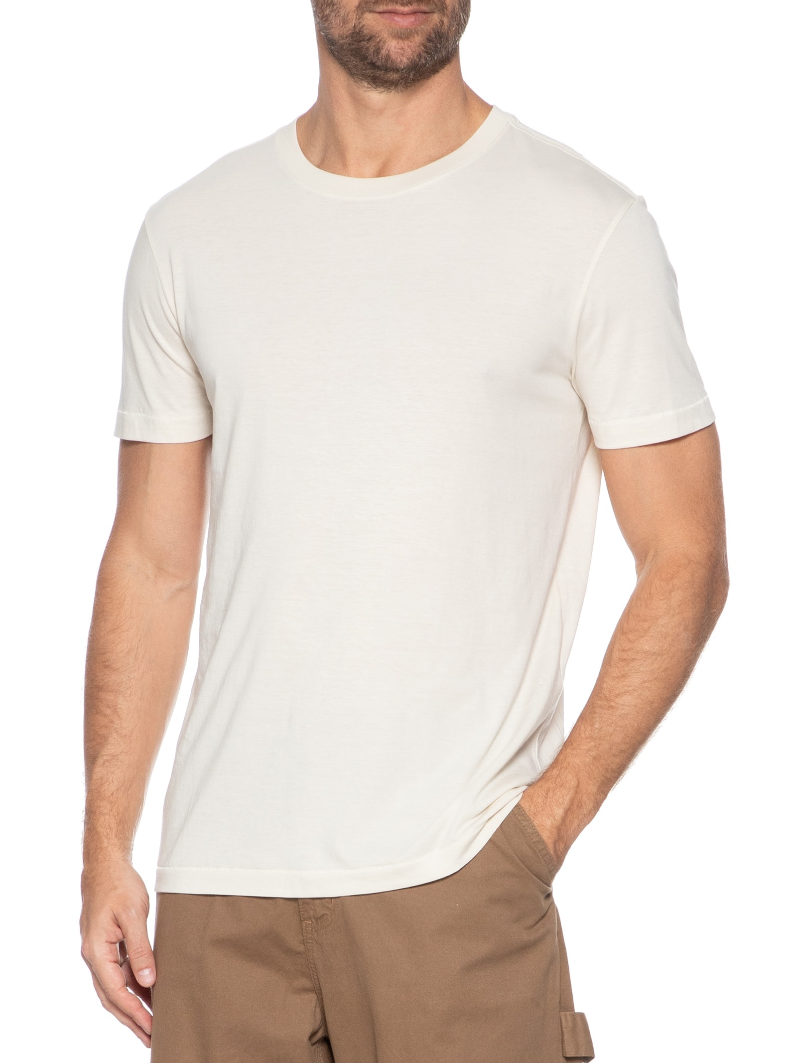 Camiseta Masculina Supersoft Color Off White Osklen