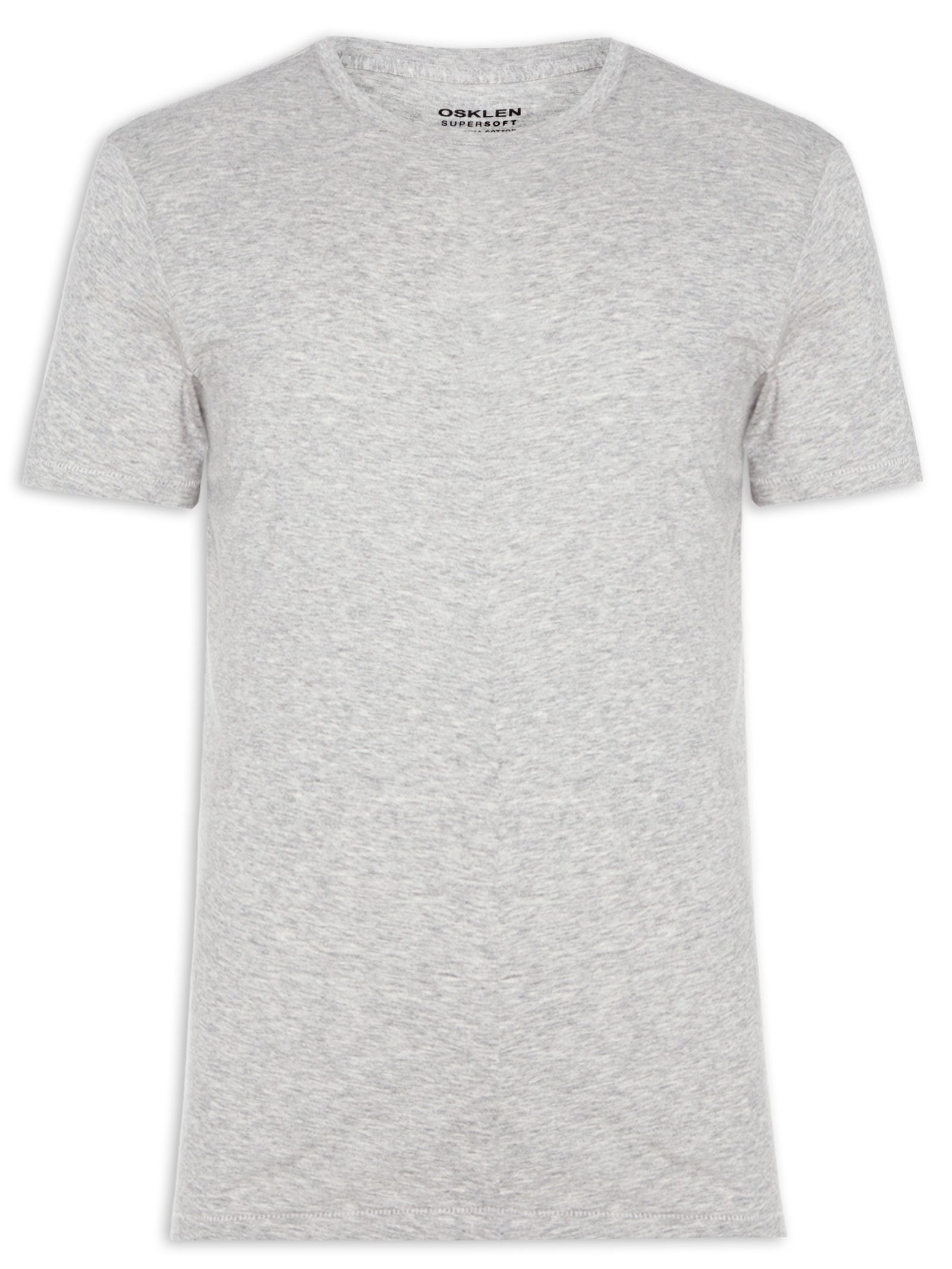Camiseta Masculina Supersoft Manga Curta Cinza Osklen