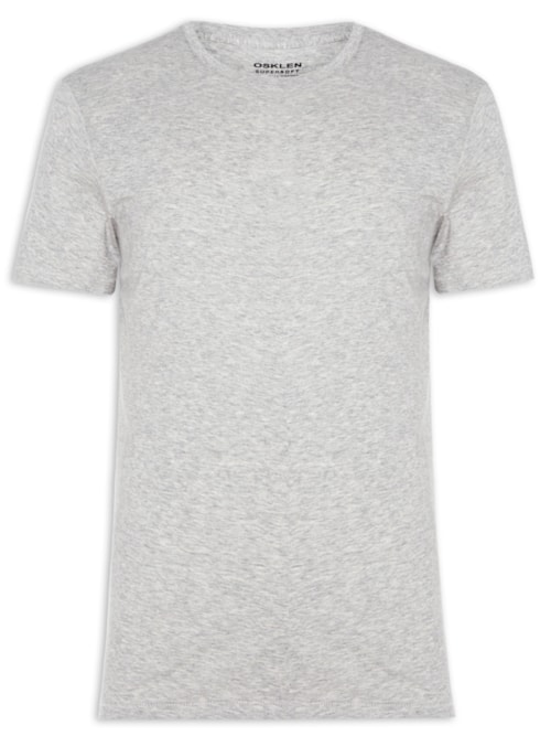 Camiseta Masculina Supersoft Manga Curta – Cinza