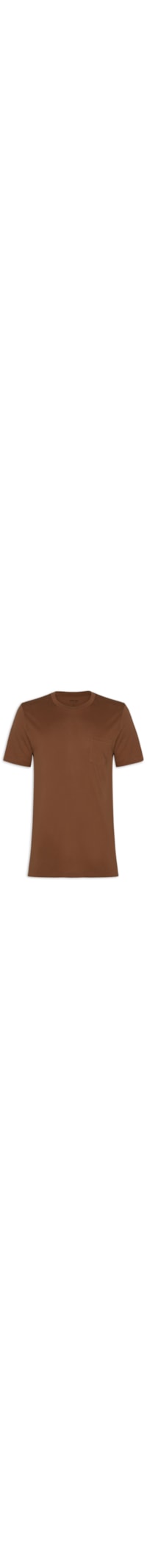 Camiseta Masculina Supersoft Pocket - Marrom