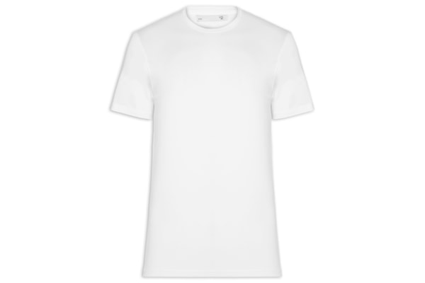 Camiseta Masculina Supima Manga Curta Gola Careca - Branco 