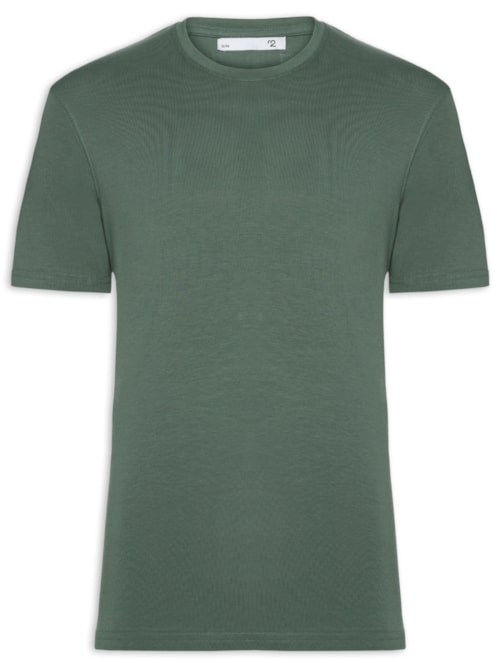 Camiseta Masculina Supima Manga Curta Gola Careca – Verde