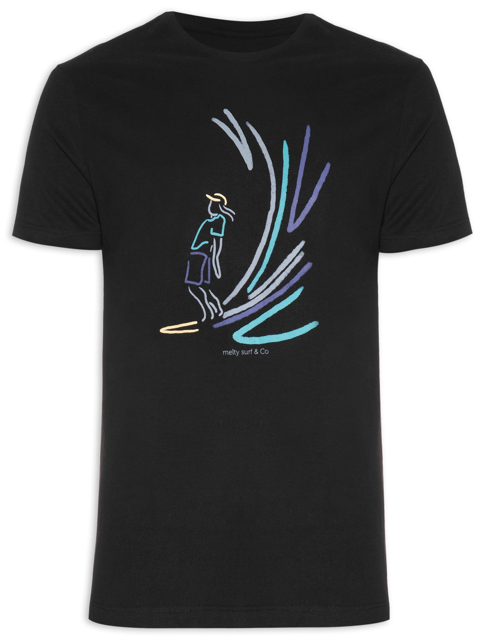 Camiseta Masculina Surf Preto Melty Rj