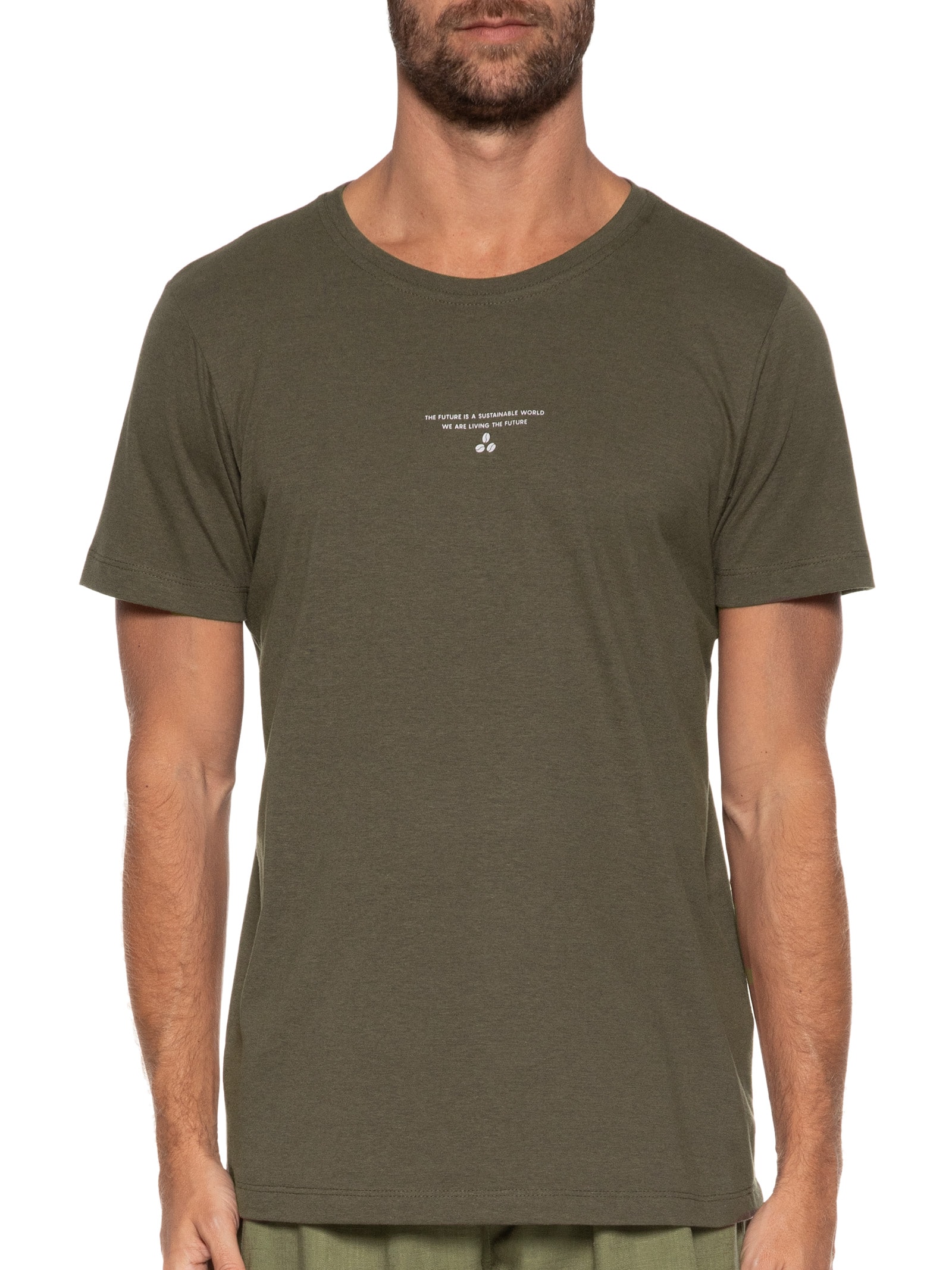 Camiseta Masculina Sustanable World Marrom Urbô