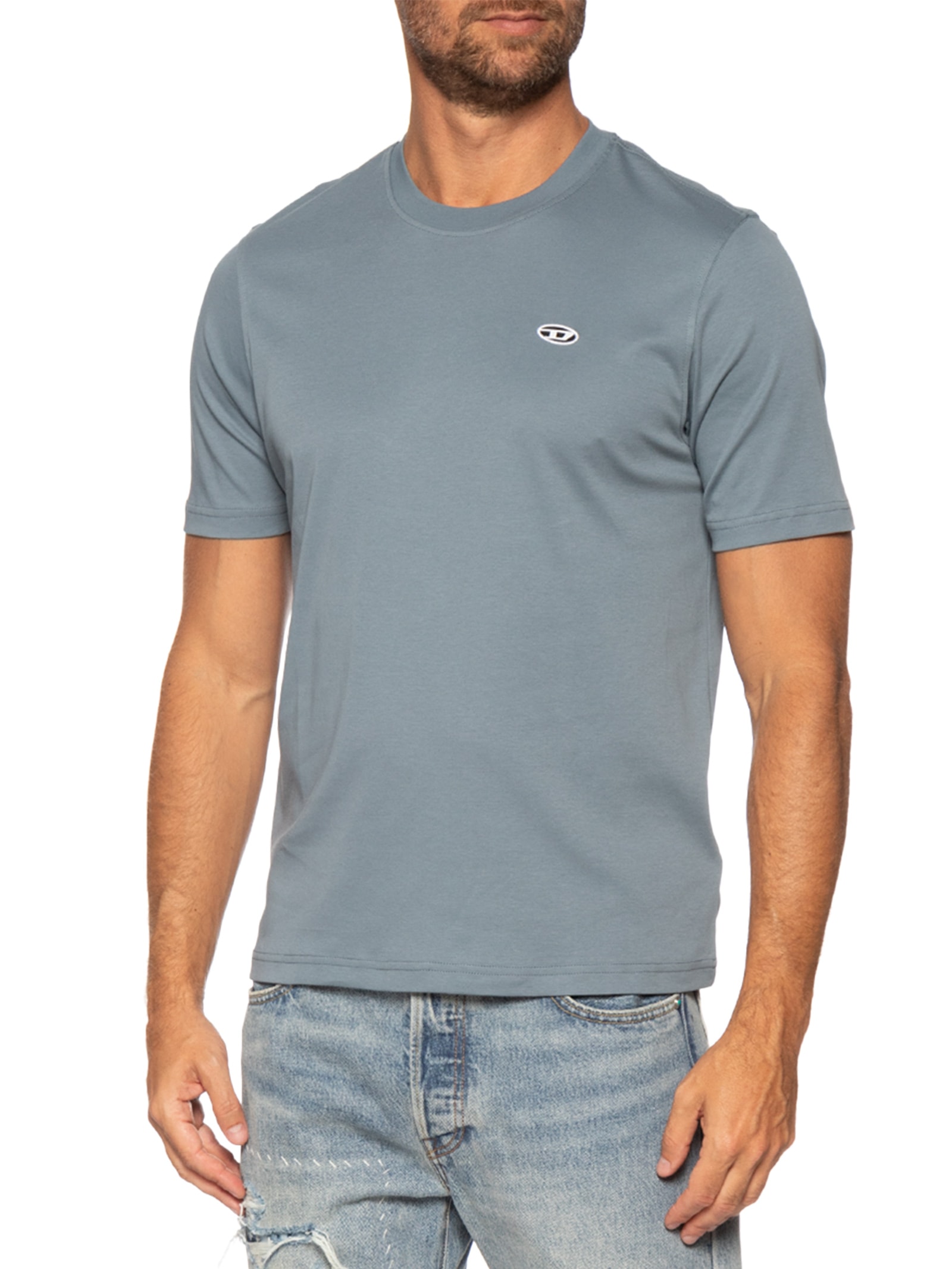 Camiseta Masculina T-Adjust-Doval-Pj Maglietta Azul Diesel