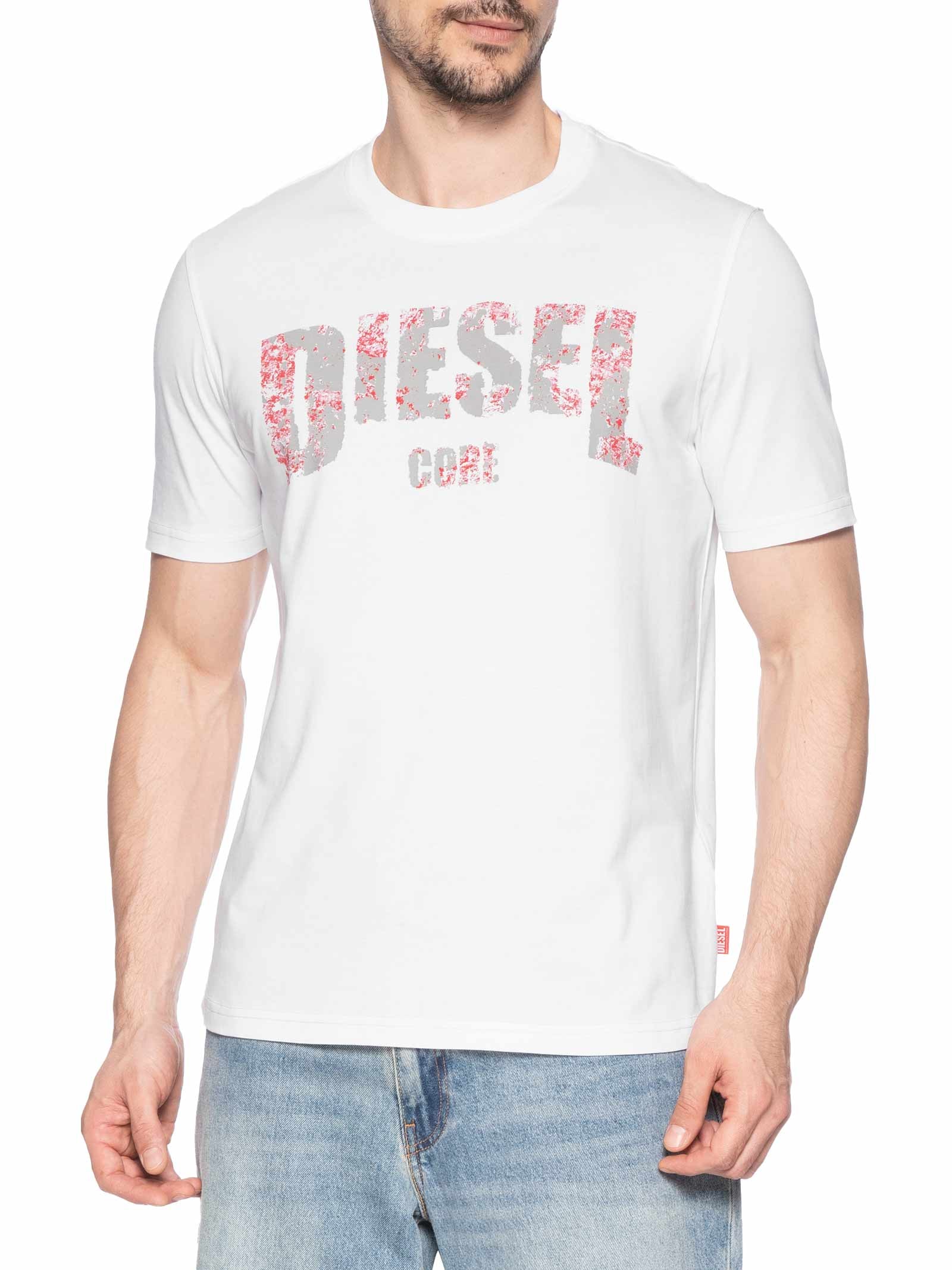 Camiseta Masculina T-Adjust-R25 Maglietta Branco Diesel