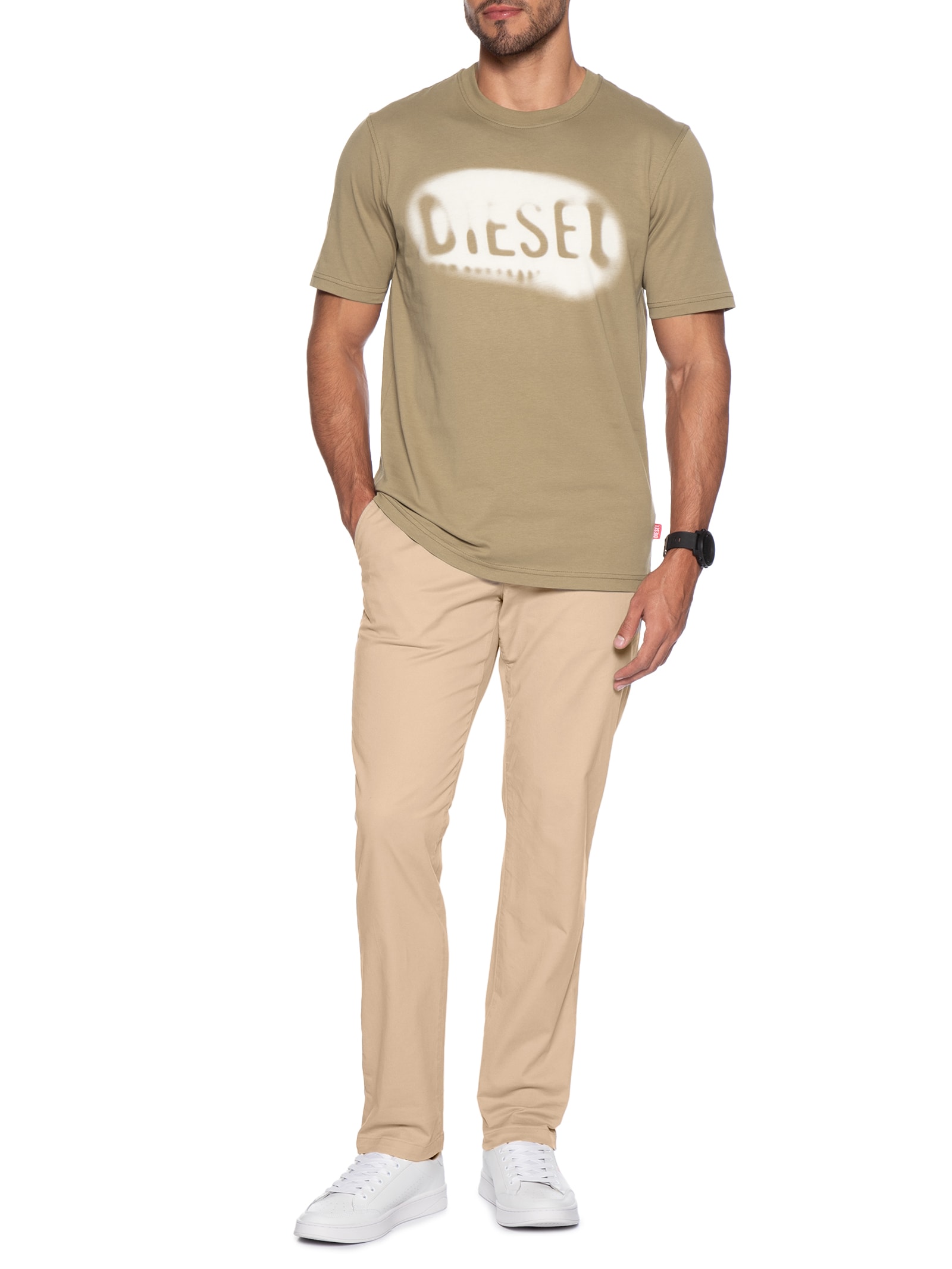 Camiseta Masculina T-Adjust-V2 Bege Diesel