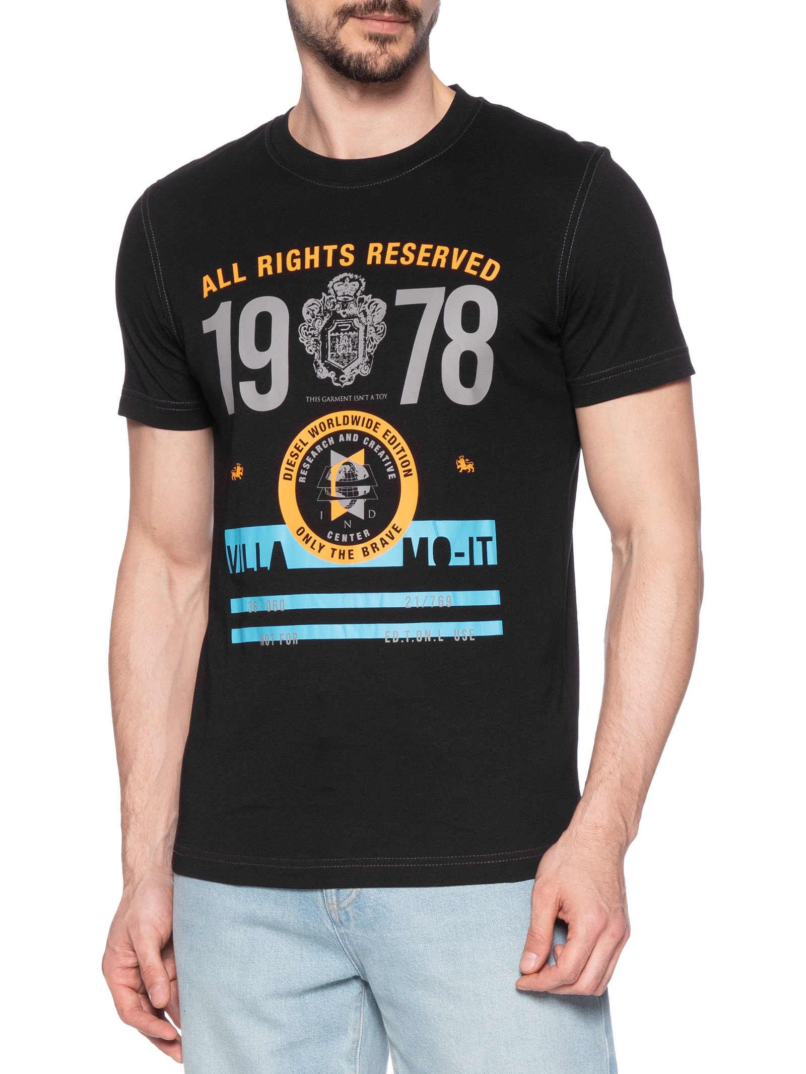 Camiseta Masculina T-Diegor K73 Maglietta Preto Diesel
