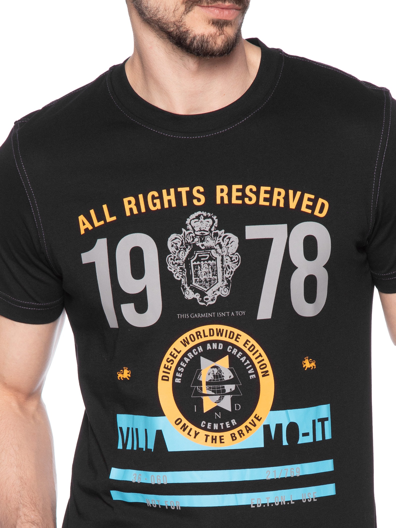 Camiseta Masculina T-Diegor K73 Maglietta Preto Diesel