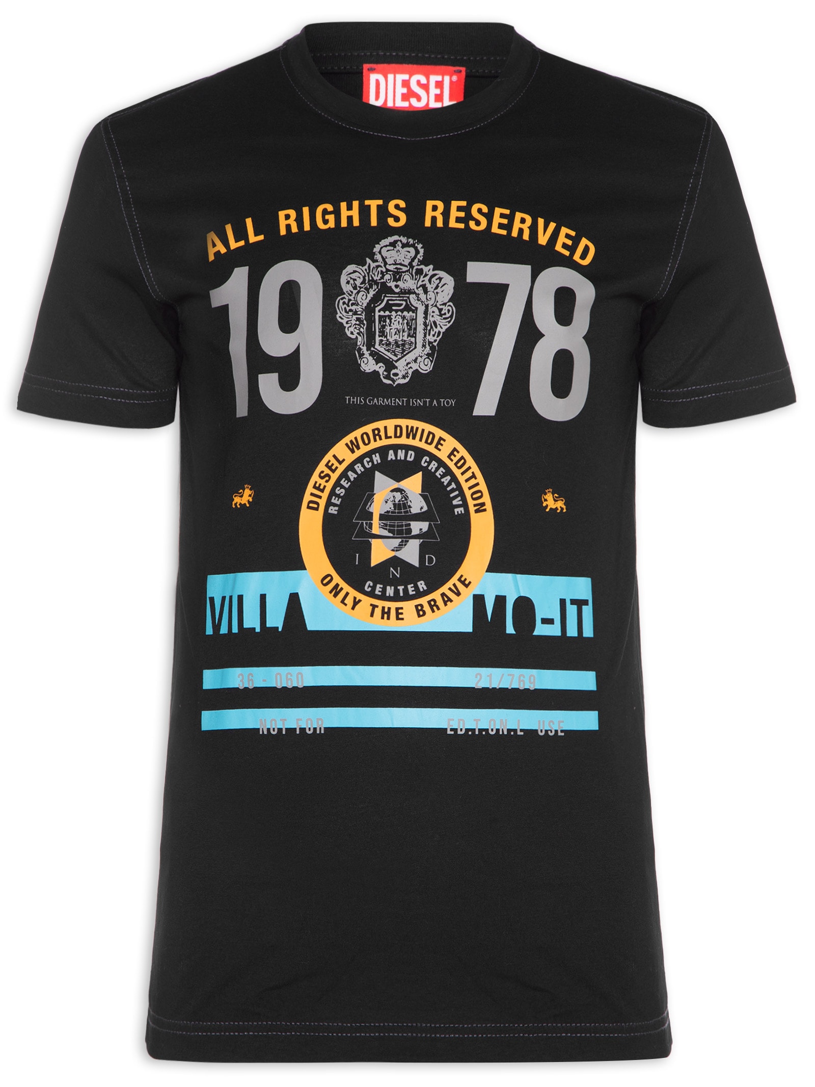 Camiseta Masculina T-Diegor K73 Maglietta Preto Diesel