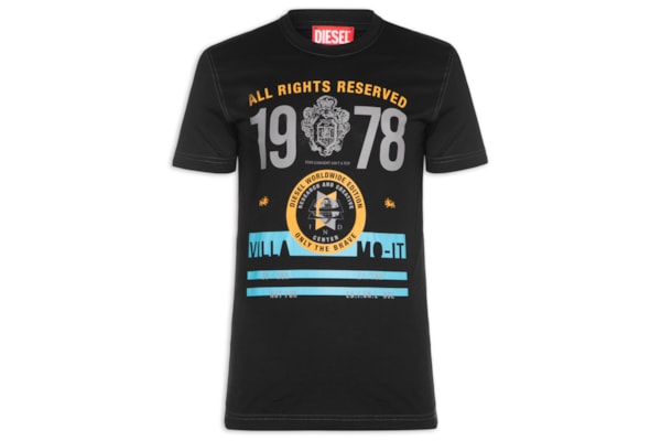 Camiseta Masculina T-Diegor K73 Maglietta - Preto