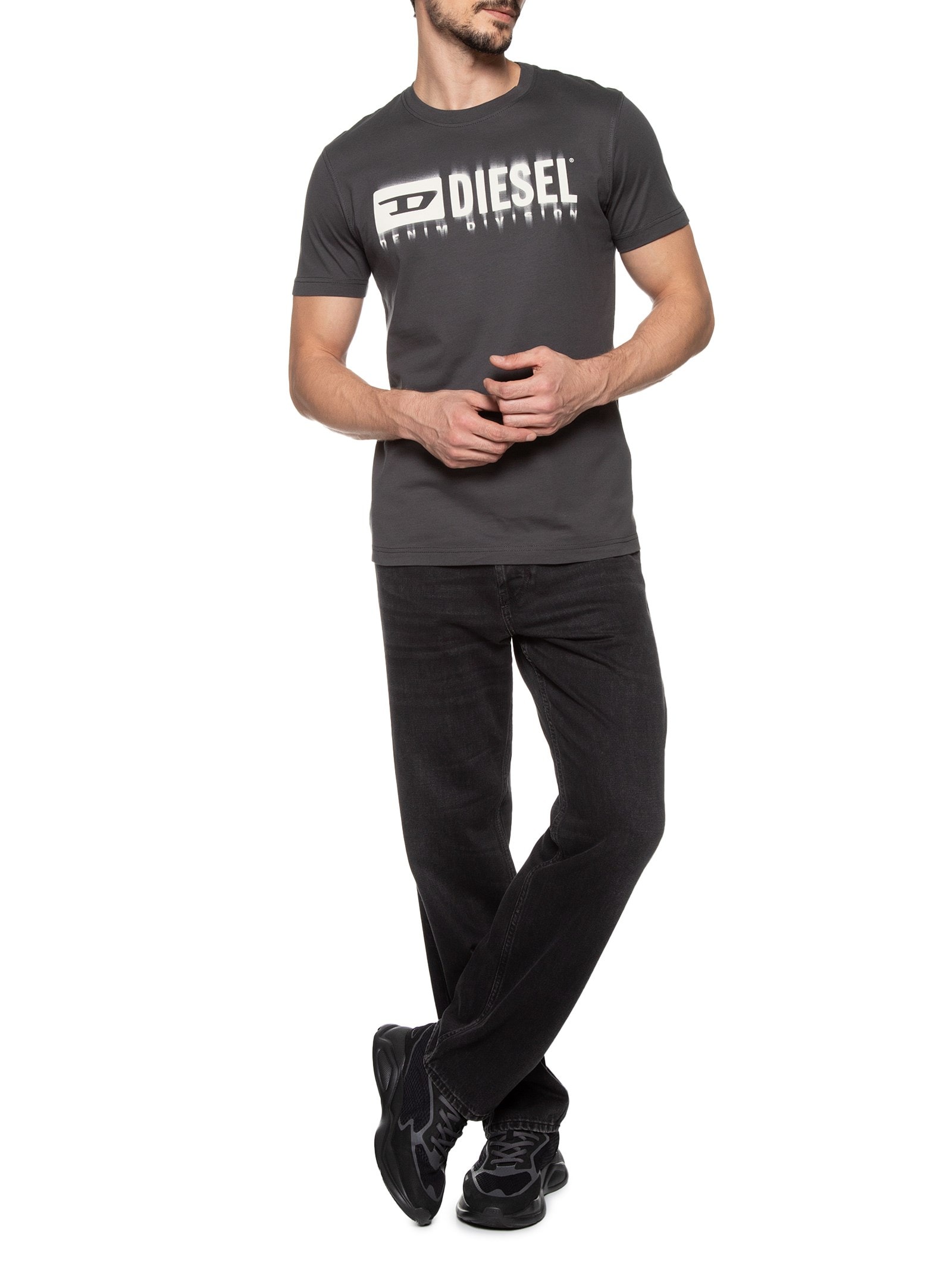 Camiseta Masculina T-Diegor-l6 Cinza Diesel