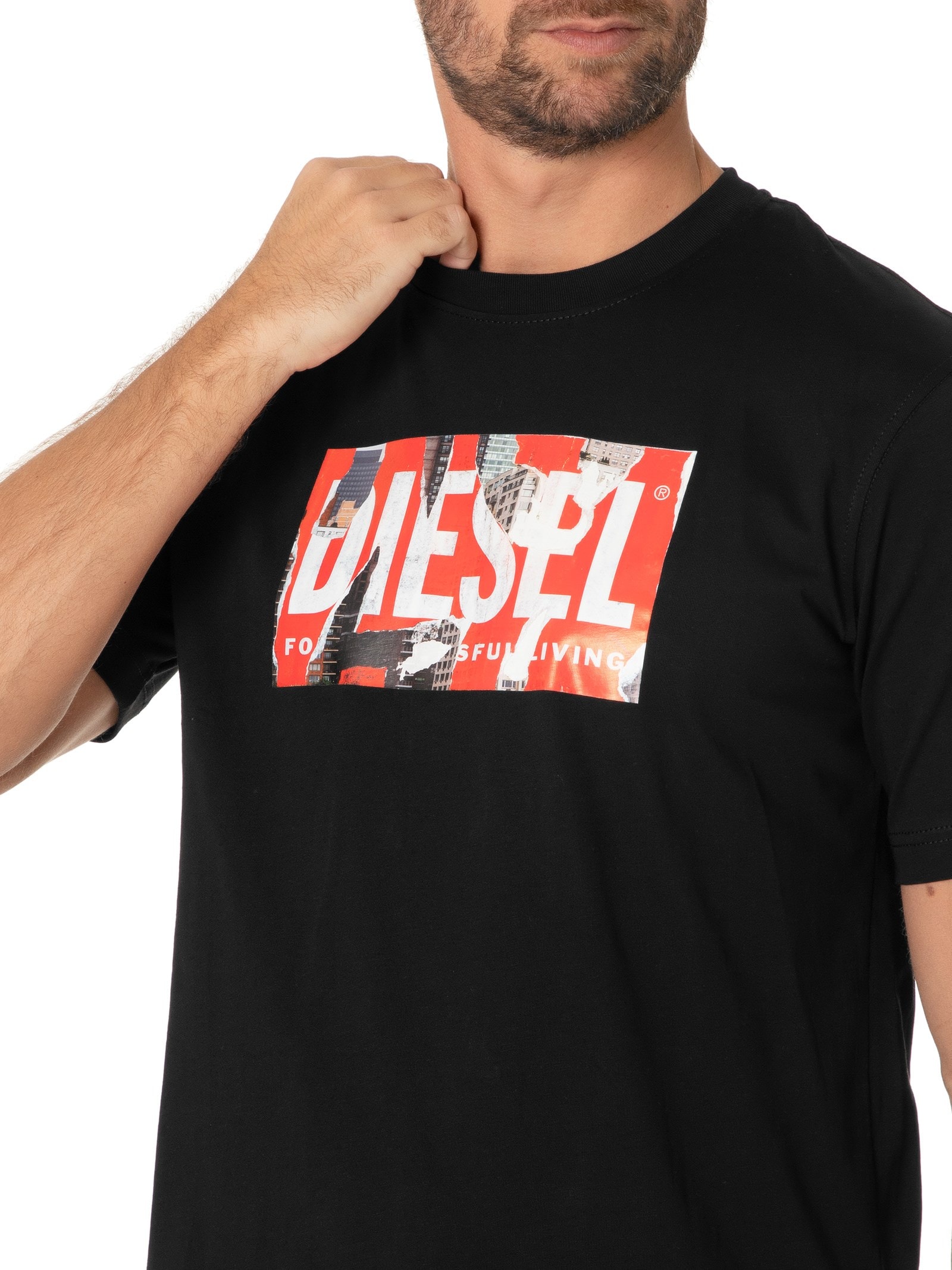 T-Shirt Masculina T-Just-L13 - Preto - Diesel