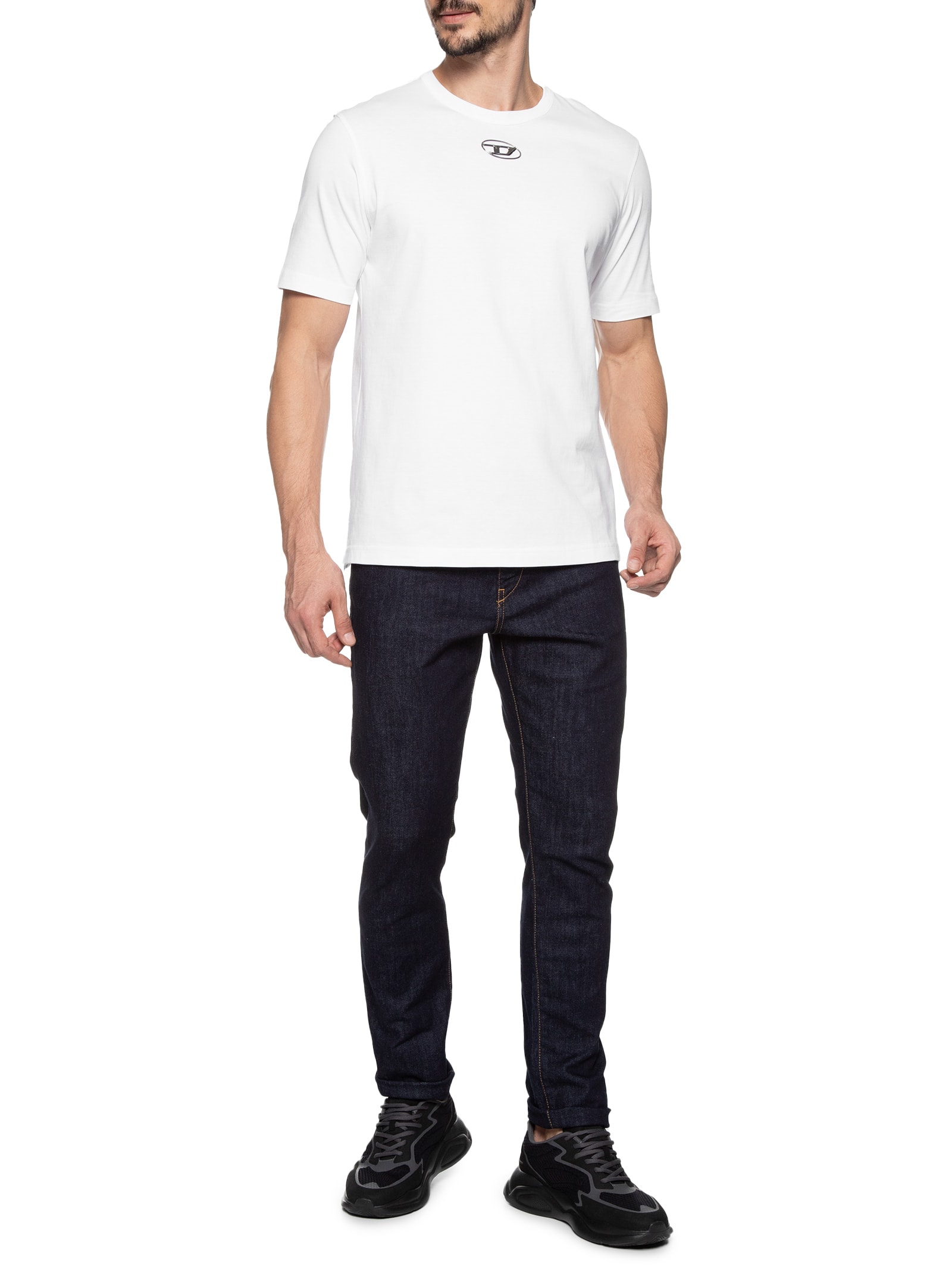 Camiseta Masculina T-Just-OD Com Logo Injetado Branco Diesel