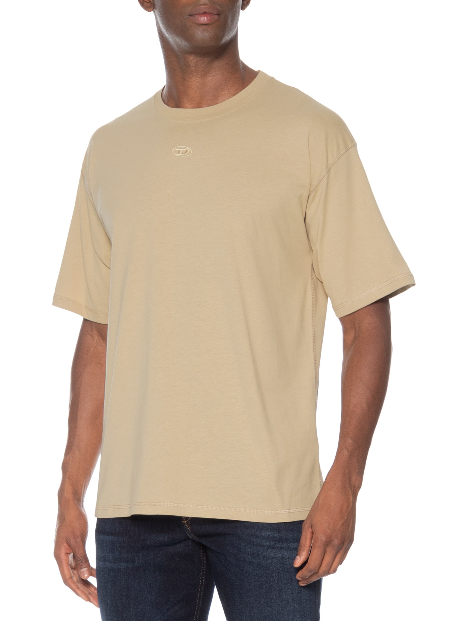 Camiseta Masculina T-Lucien-Ihbi Bege Diesel