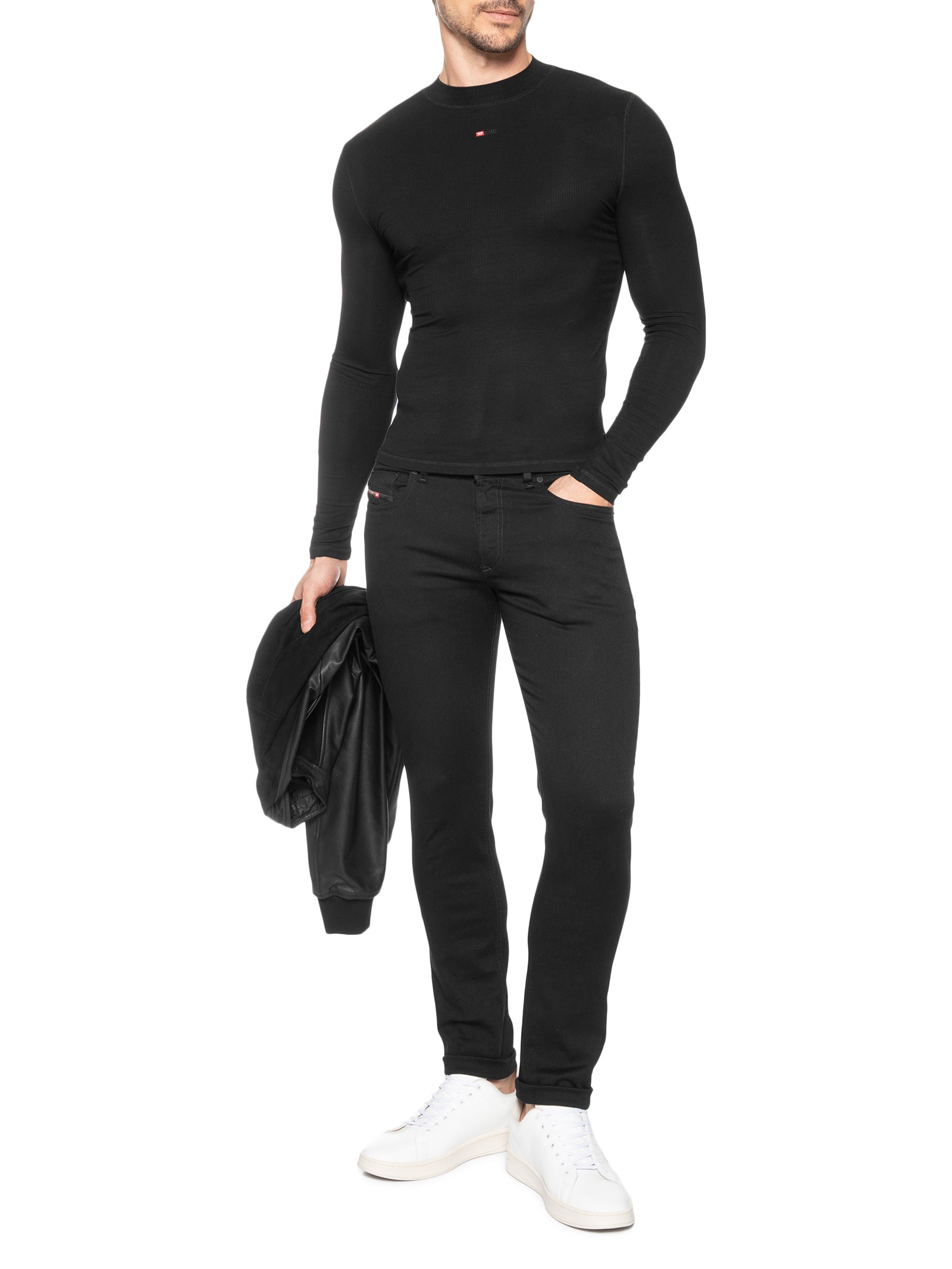 Camiseta Masculina T-Mokky-ls-Microdiv Preto Diesel