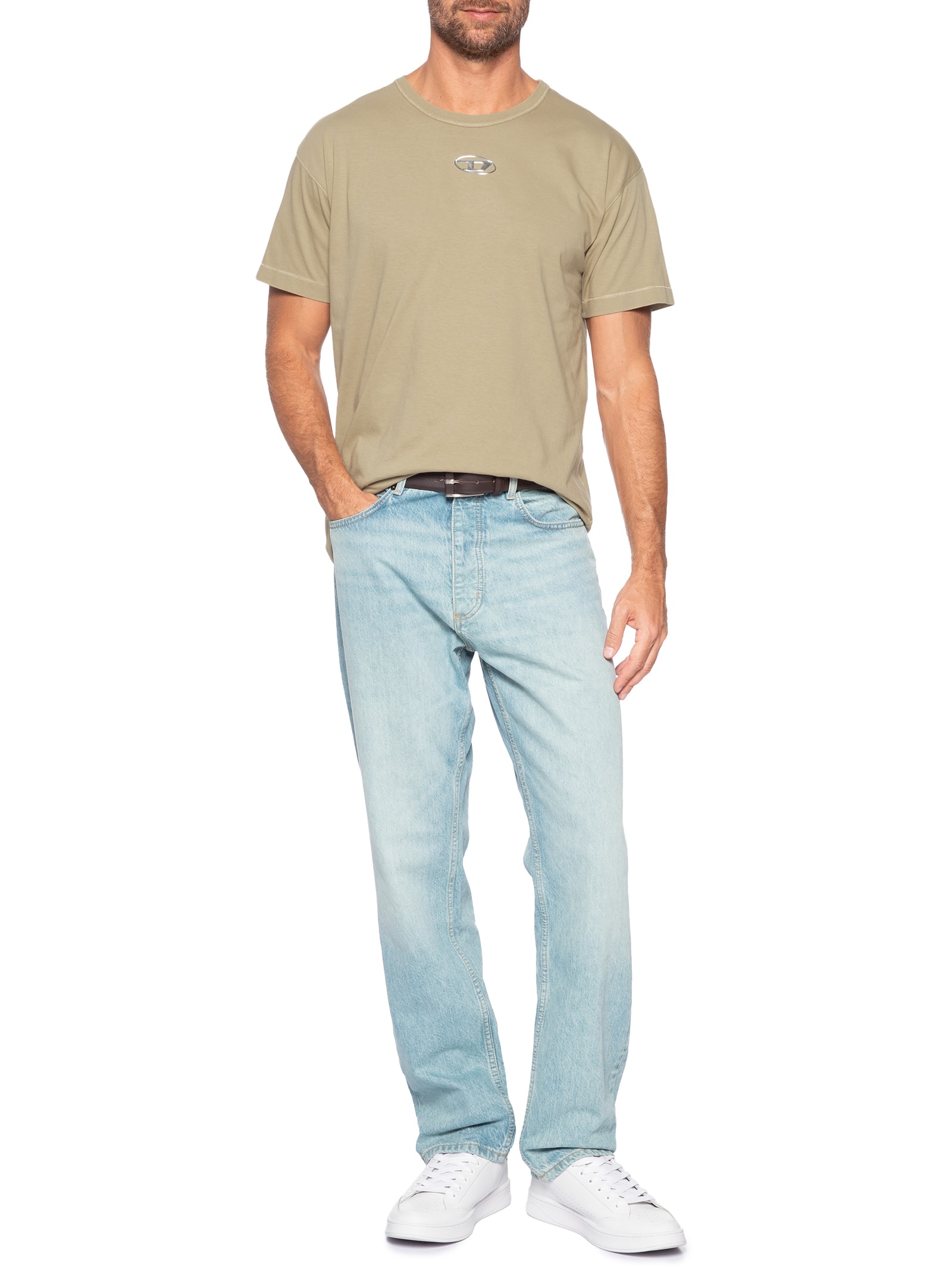 Camiseta Masculina T-Norm-Iod - Bege - Diesel