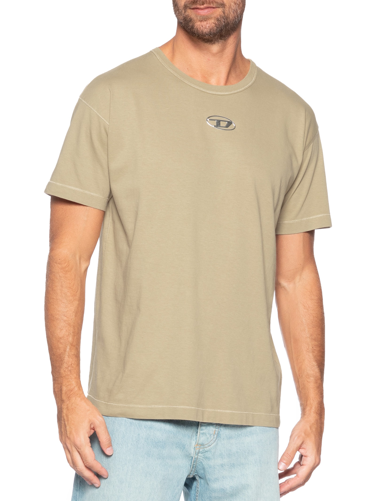 Camiseta Masculina T-Norm-Iod - Bege - Diesel