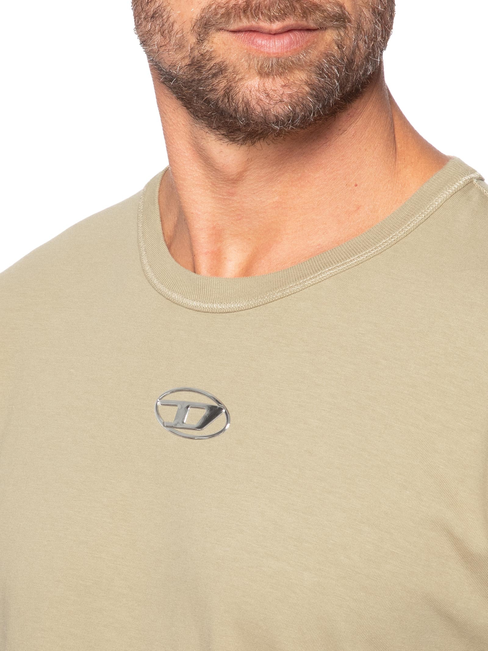 Camiseta Masculina T-Norm-Iod Bege Diesel