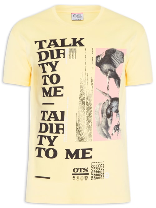 Camiseta Masculina Talk Dirty To Me - Amarelo