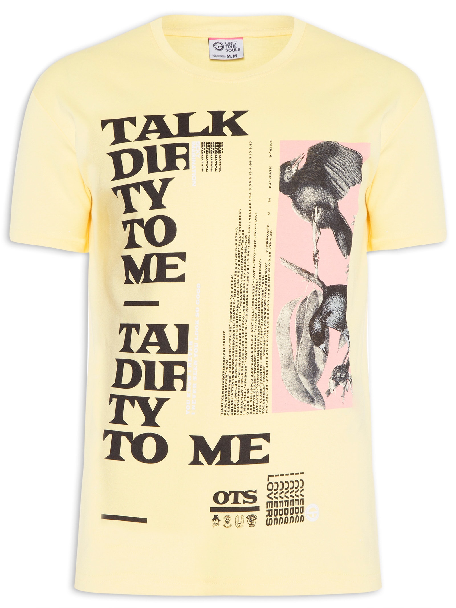 Camiseta Masculina Talk Dirty To Me Amarelo Ots