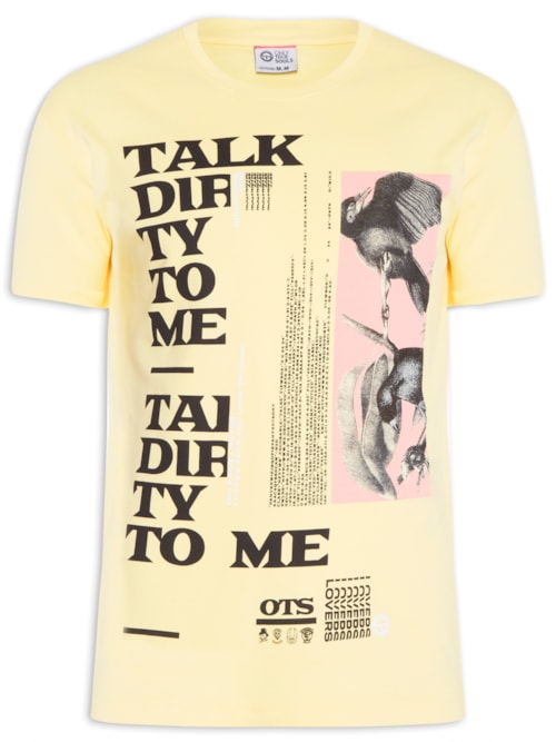 Camiseta Masculina Talk Dirty To Me – Amarelo