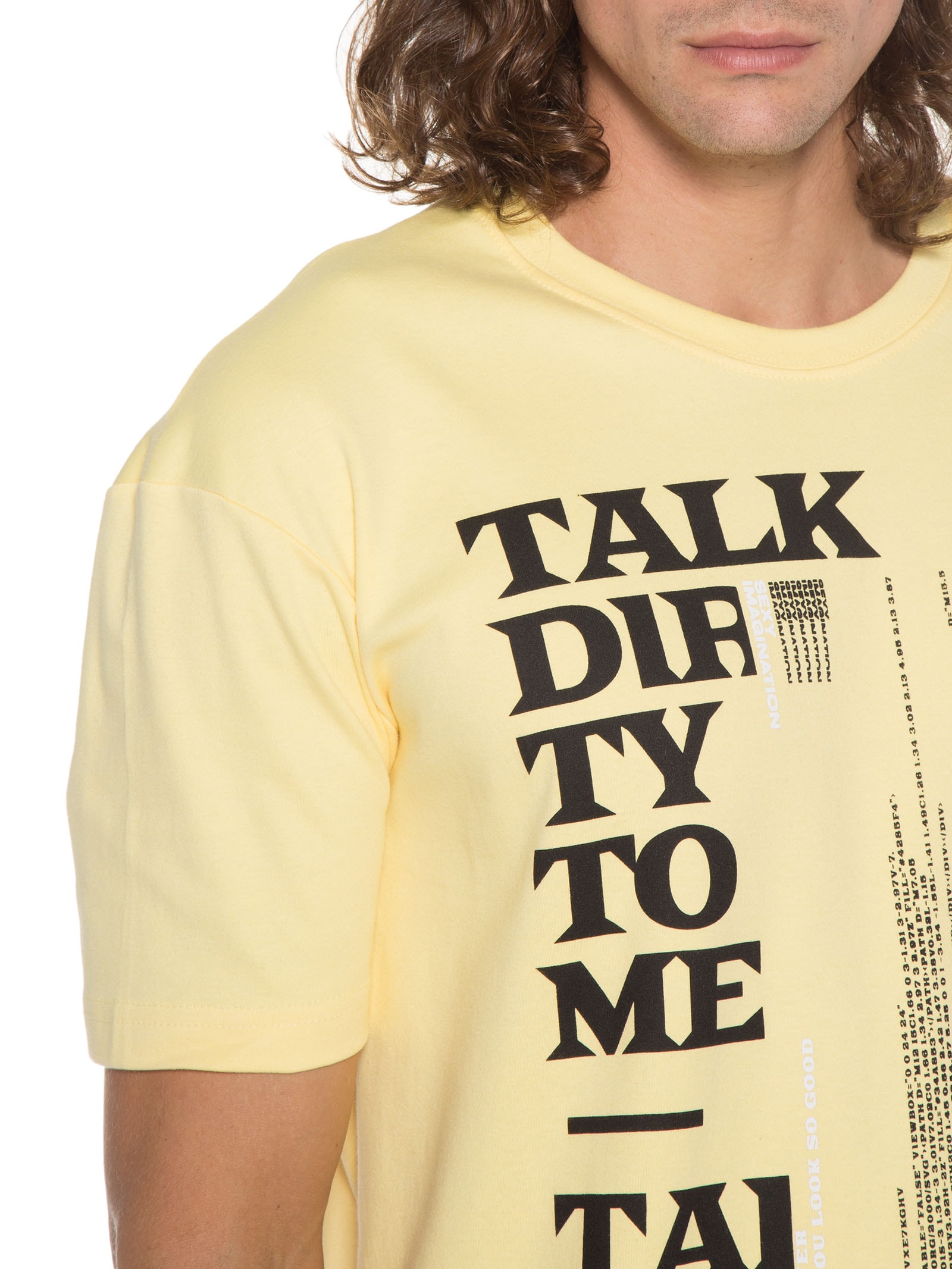 Camiseta Masculina Talk Dirty To Me Amarelo Ots