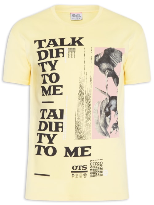 Camiseta Masculina Talk Dirty To Me - Amarelo