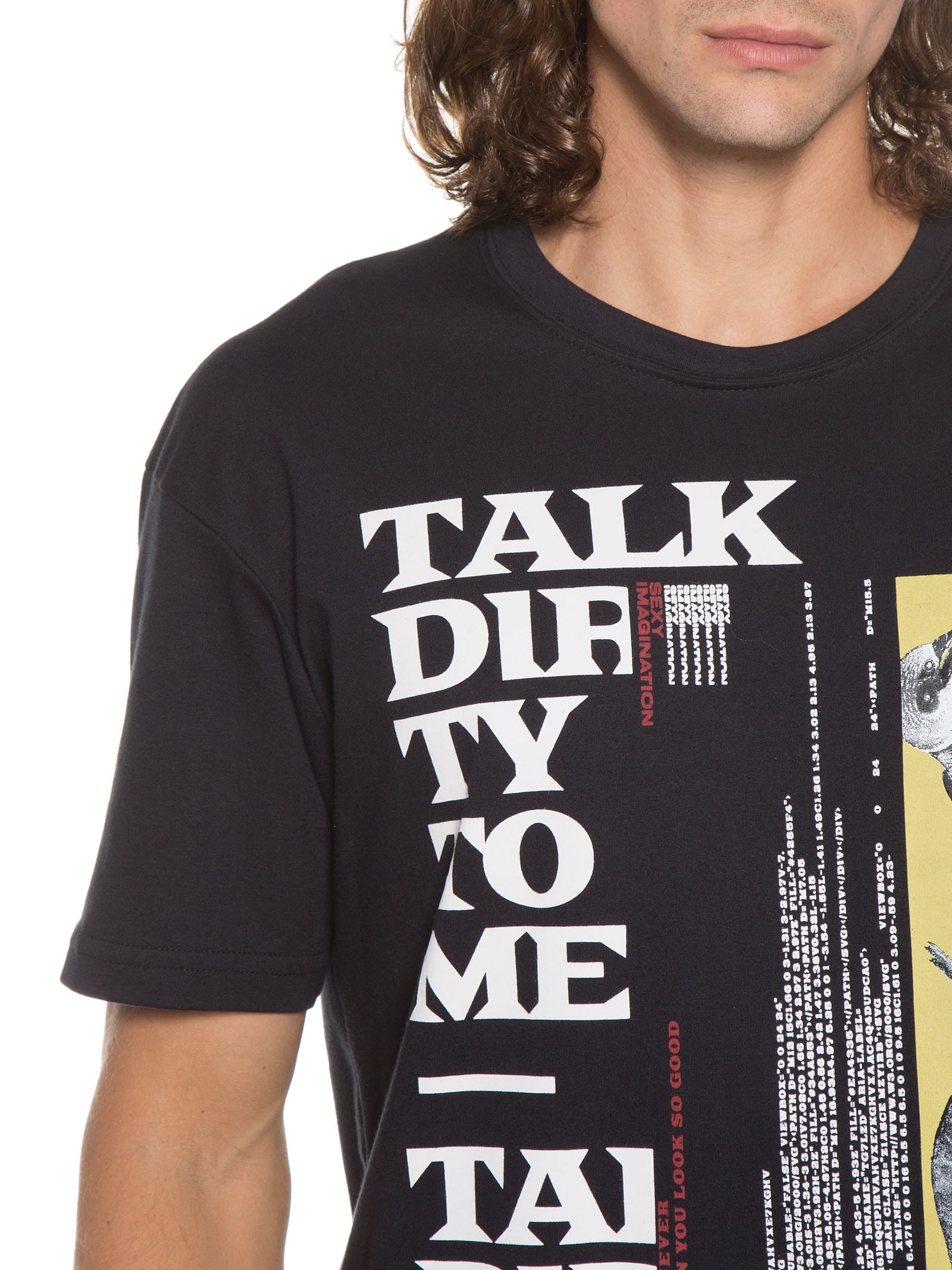 Camiseta Masculina Talk Dirty To Me Preto Ots