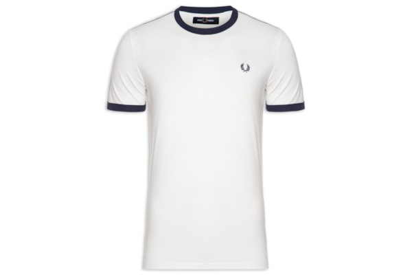 Camiseta Masculina Taped Ringer - Branco