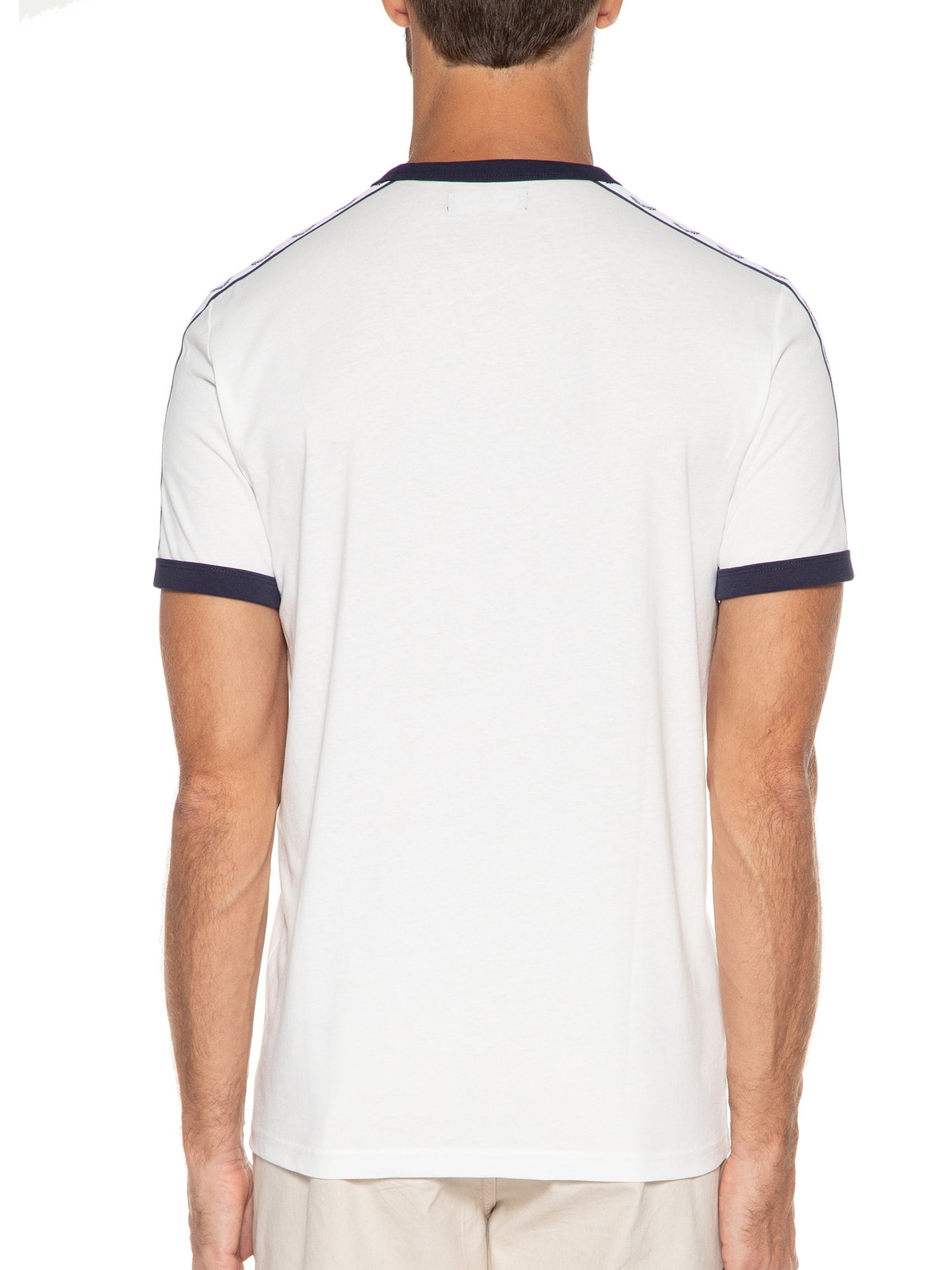 Camiseta Masculina Taped Ringer Branco Fred Perry