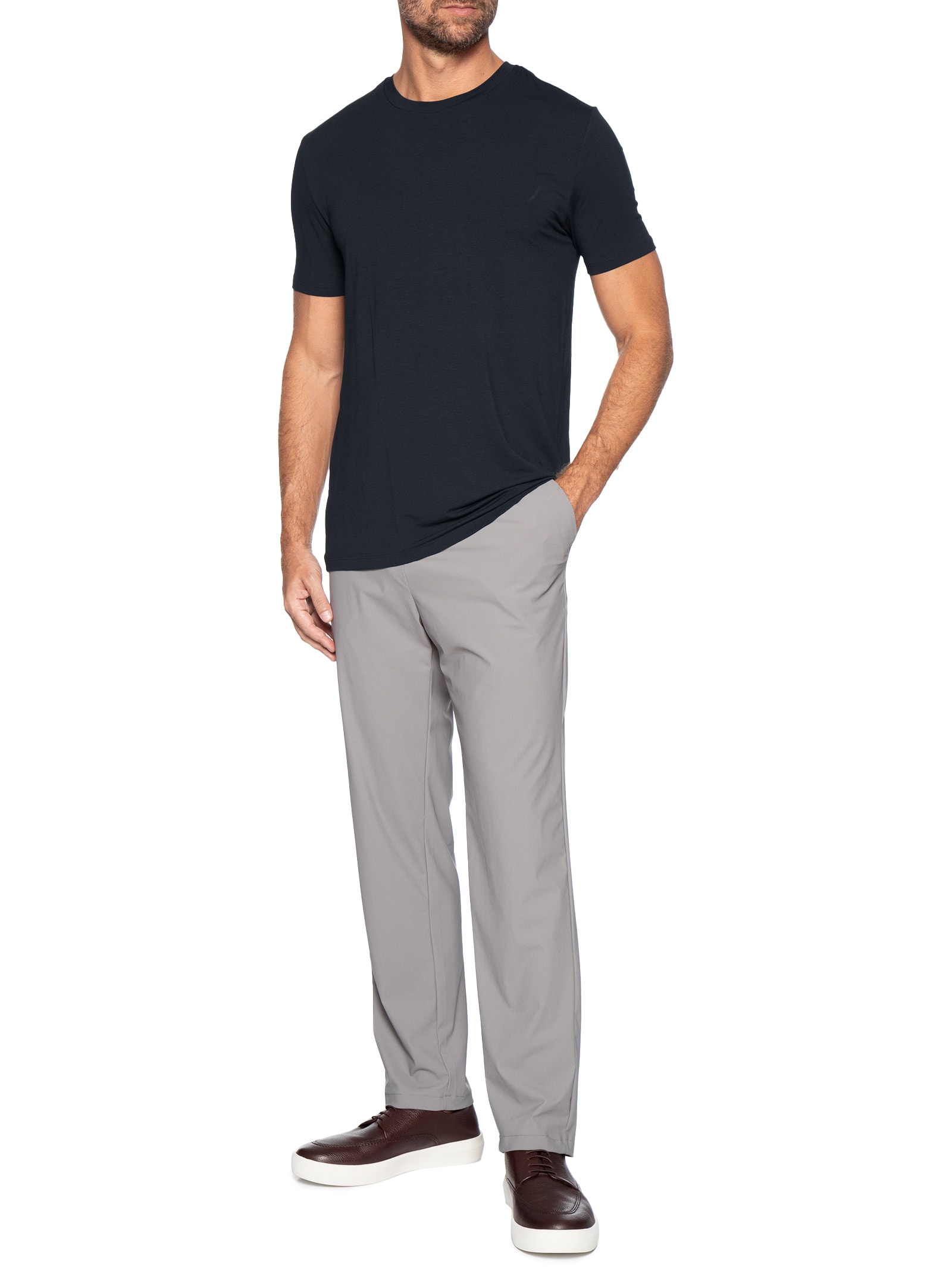 Camiseta Masculina Tecnológica Modal Move Azul Oficina Reserva