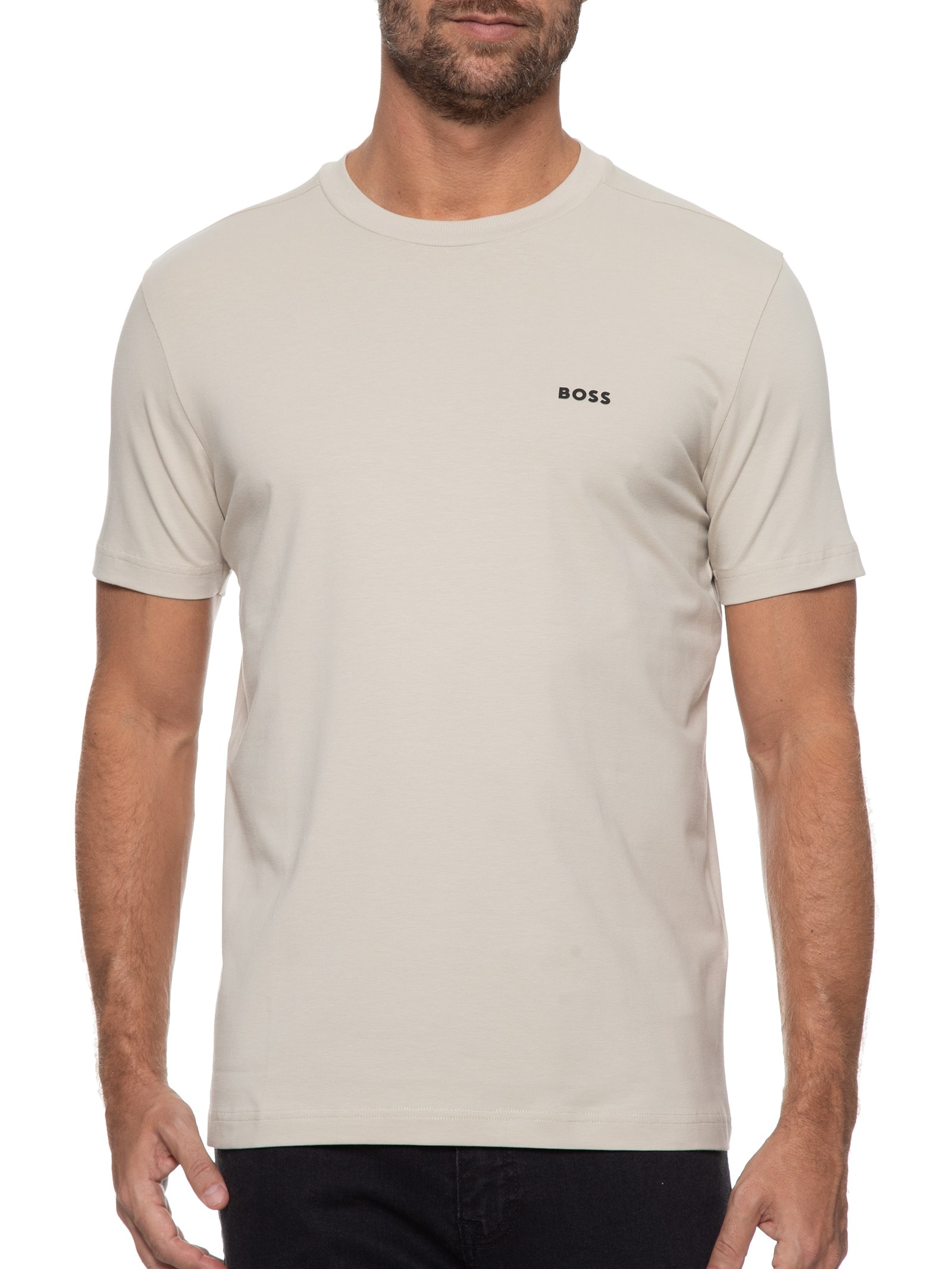 Camiseta Masculina Tee Bege  Boss