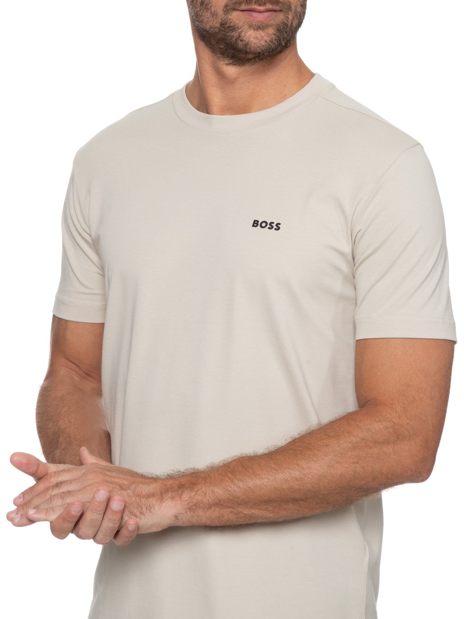 Camiseta Masculina Tee Bege  Boss