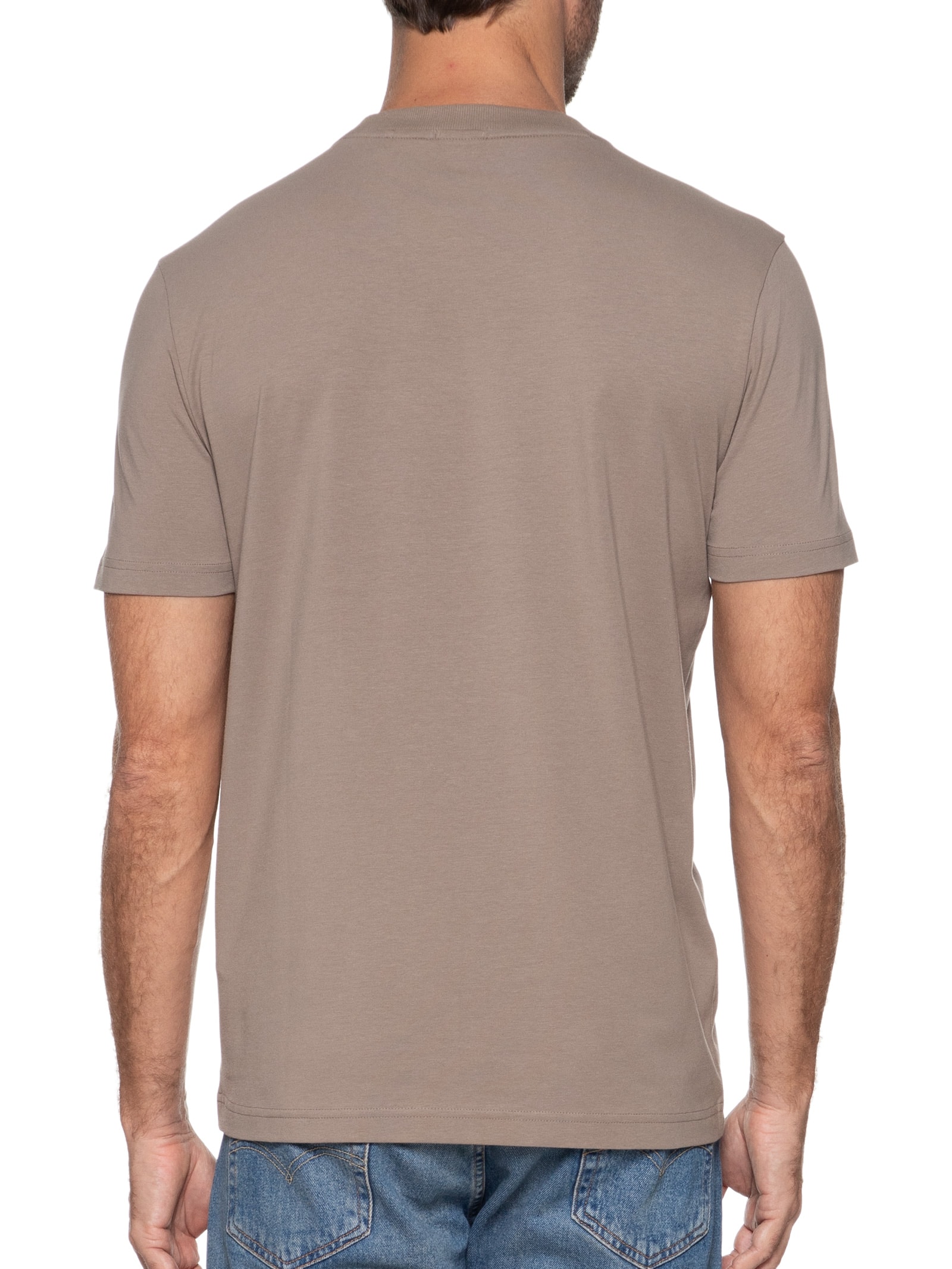 Camiseta Masculina Tee Bege  Boss