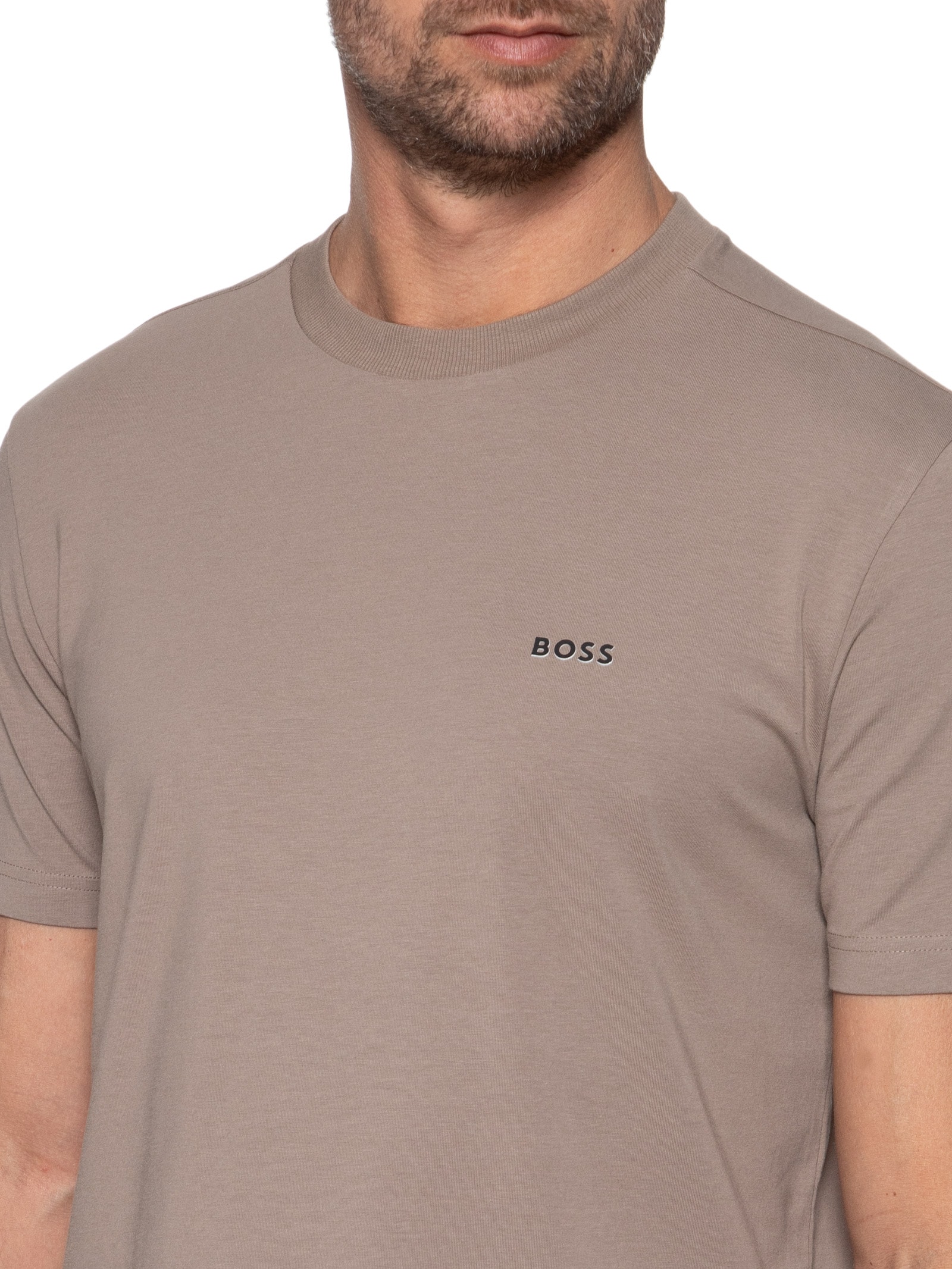 Camiseta Masculina Tee Bege  Boss