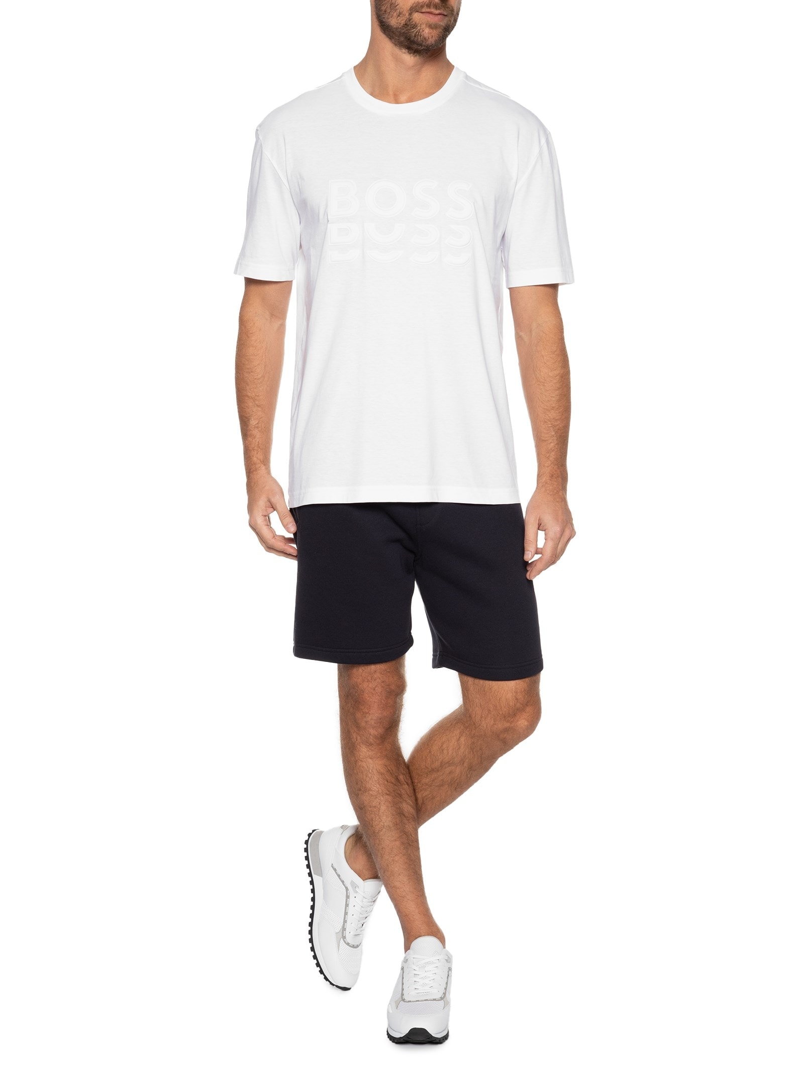 Camiseta Masculina Tee Branco Boss