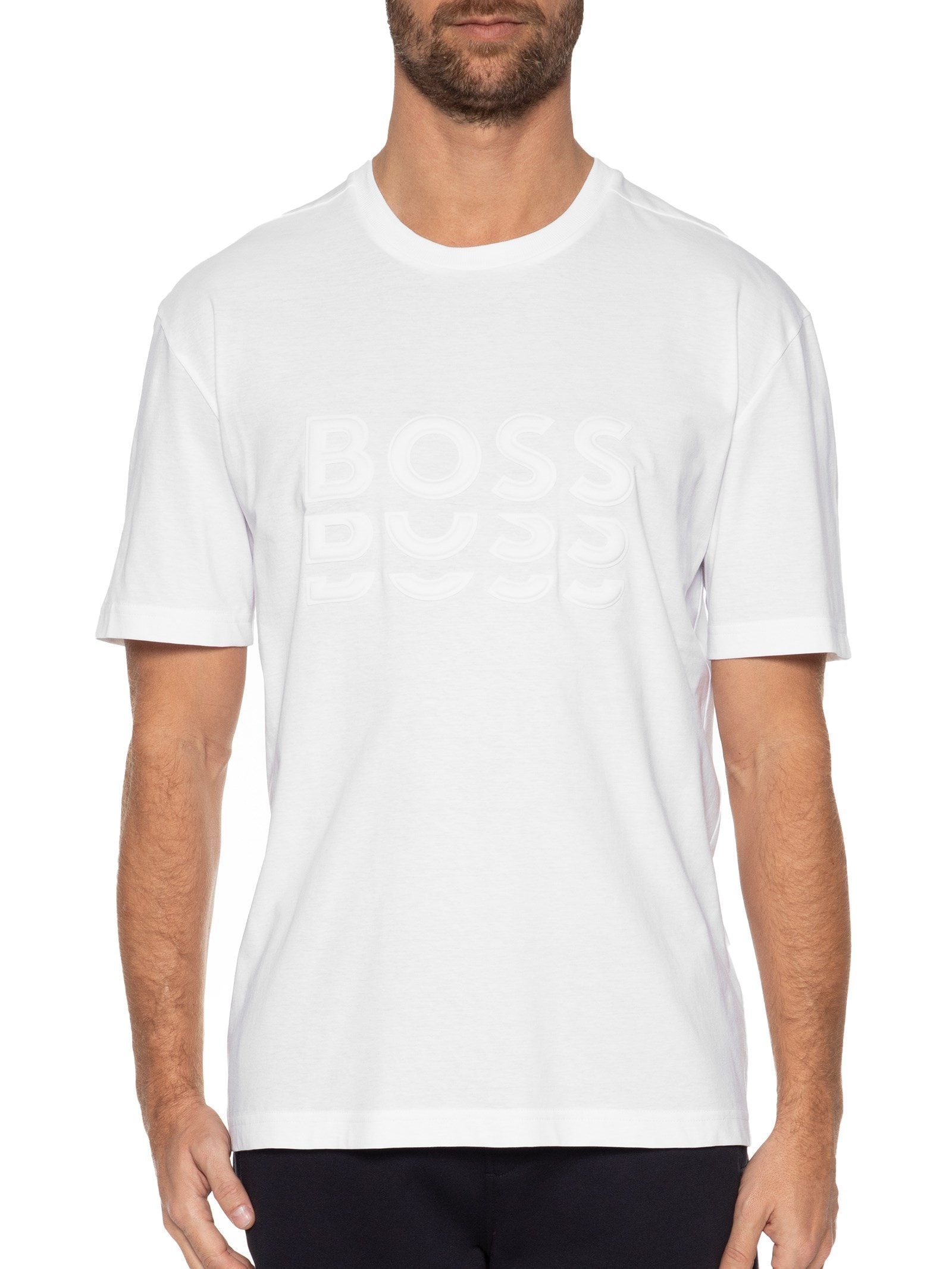 Camiseta Masculina Tee Branco Boss