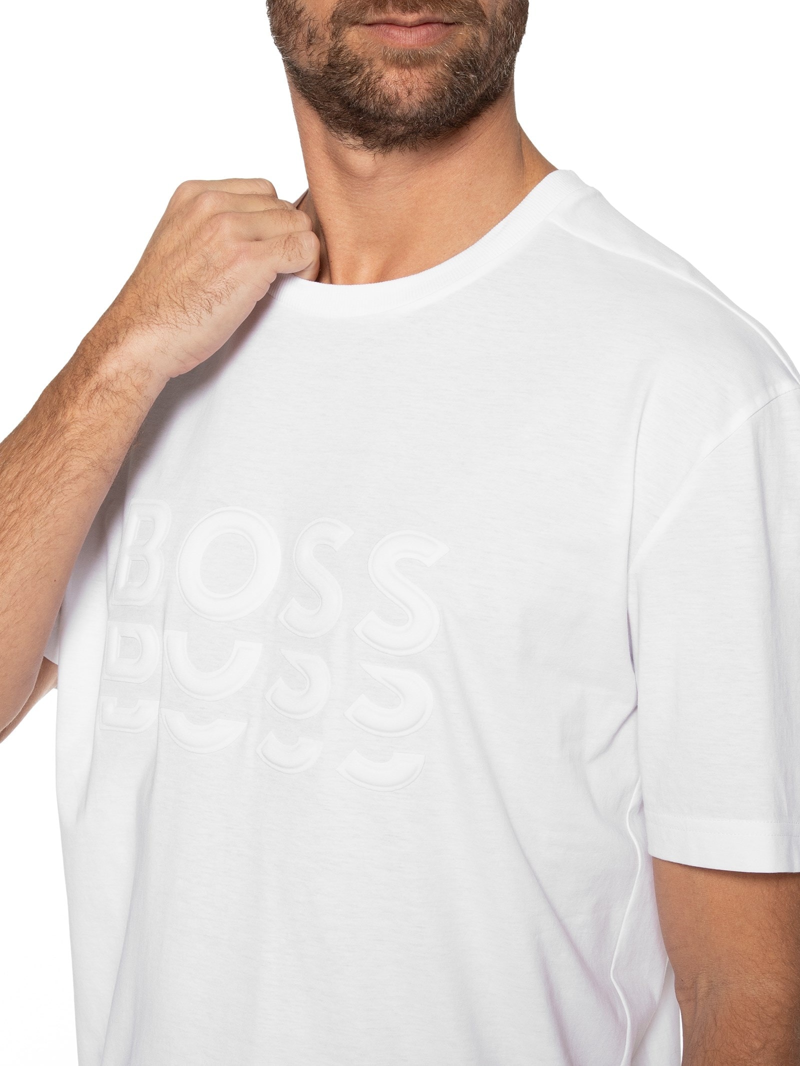 Camiseta Masculina Tee Branco Boss