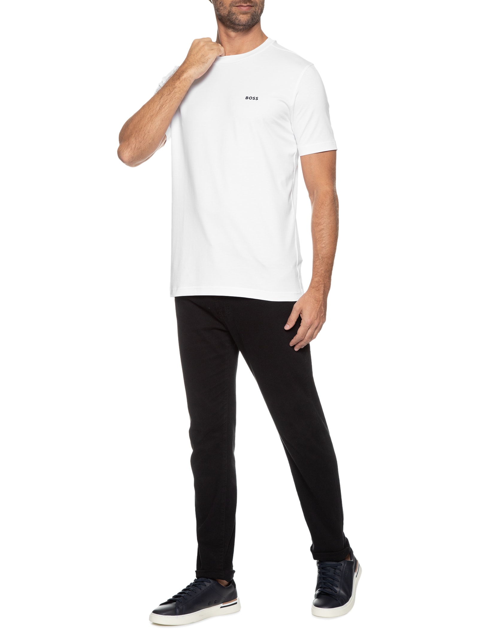 Camiseta Masculina Tee Branco Boss