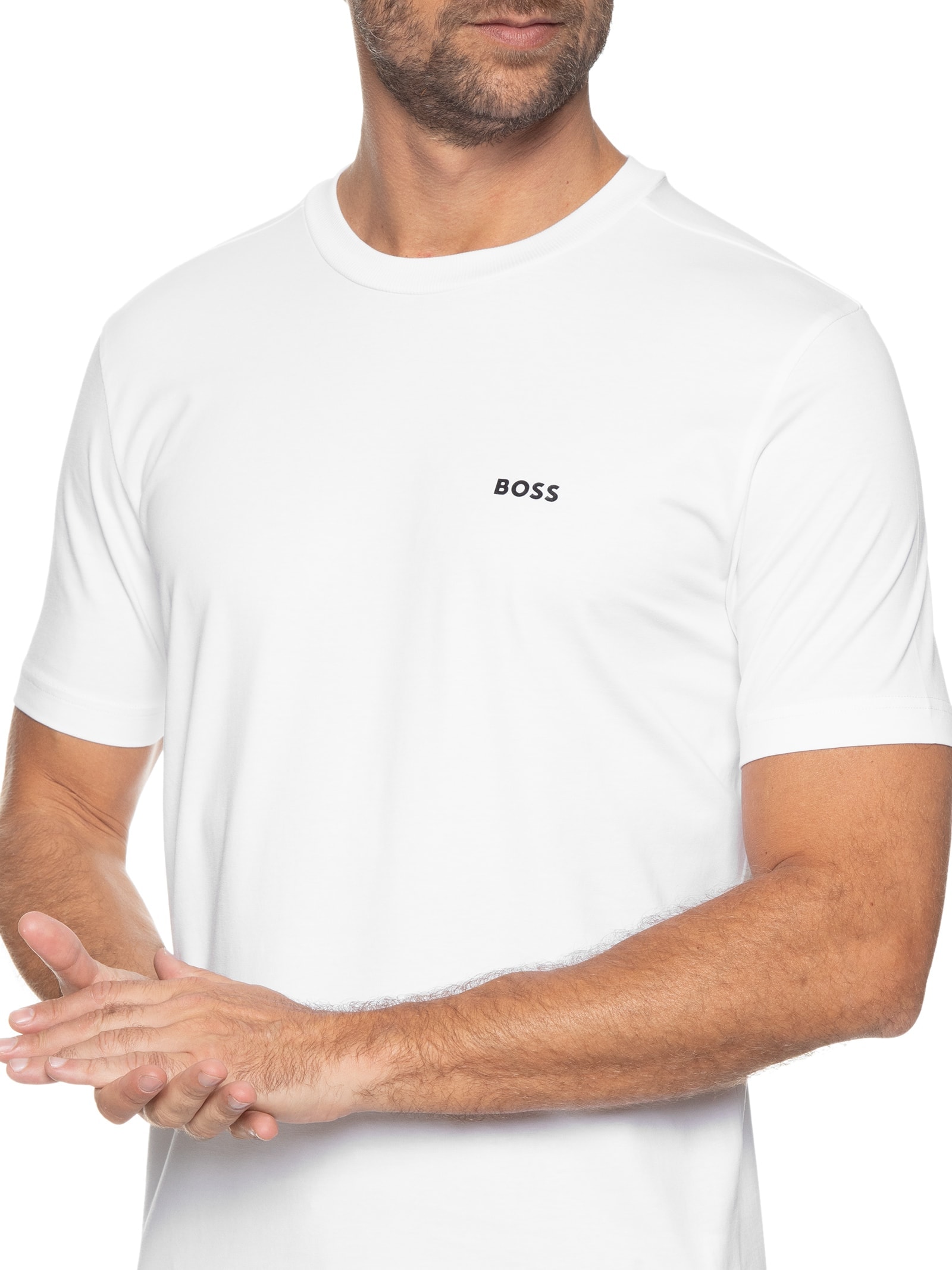 Camiseta Masculina Tee Branco Boss